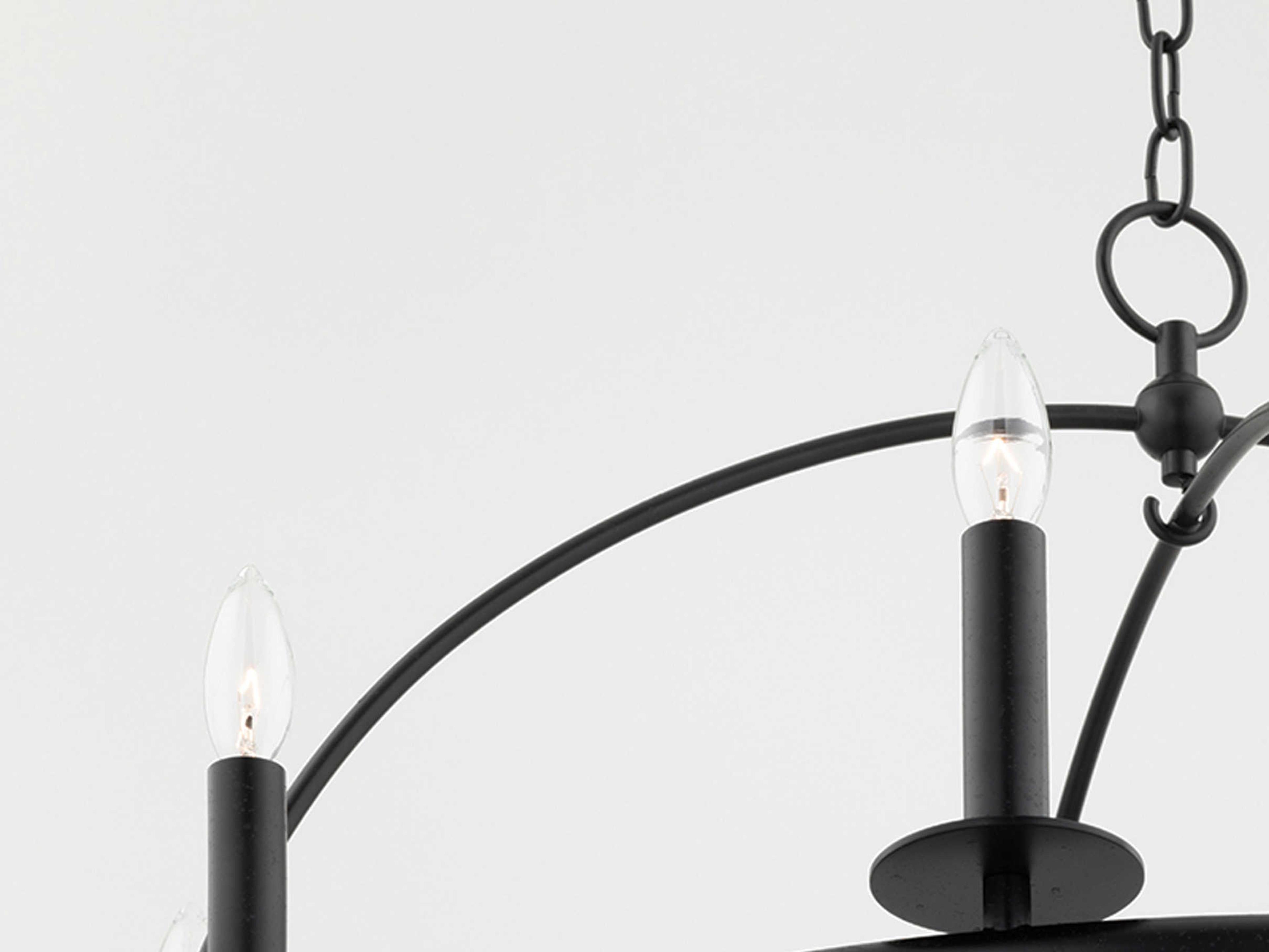 Hudson Valley Howell 20-Light Aged Iron Black Candelabra Round Tiered Chandelier