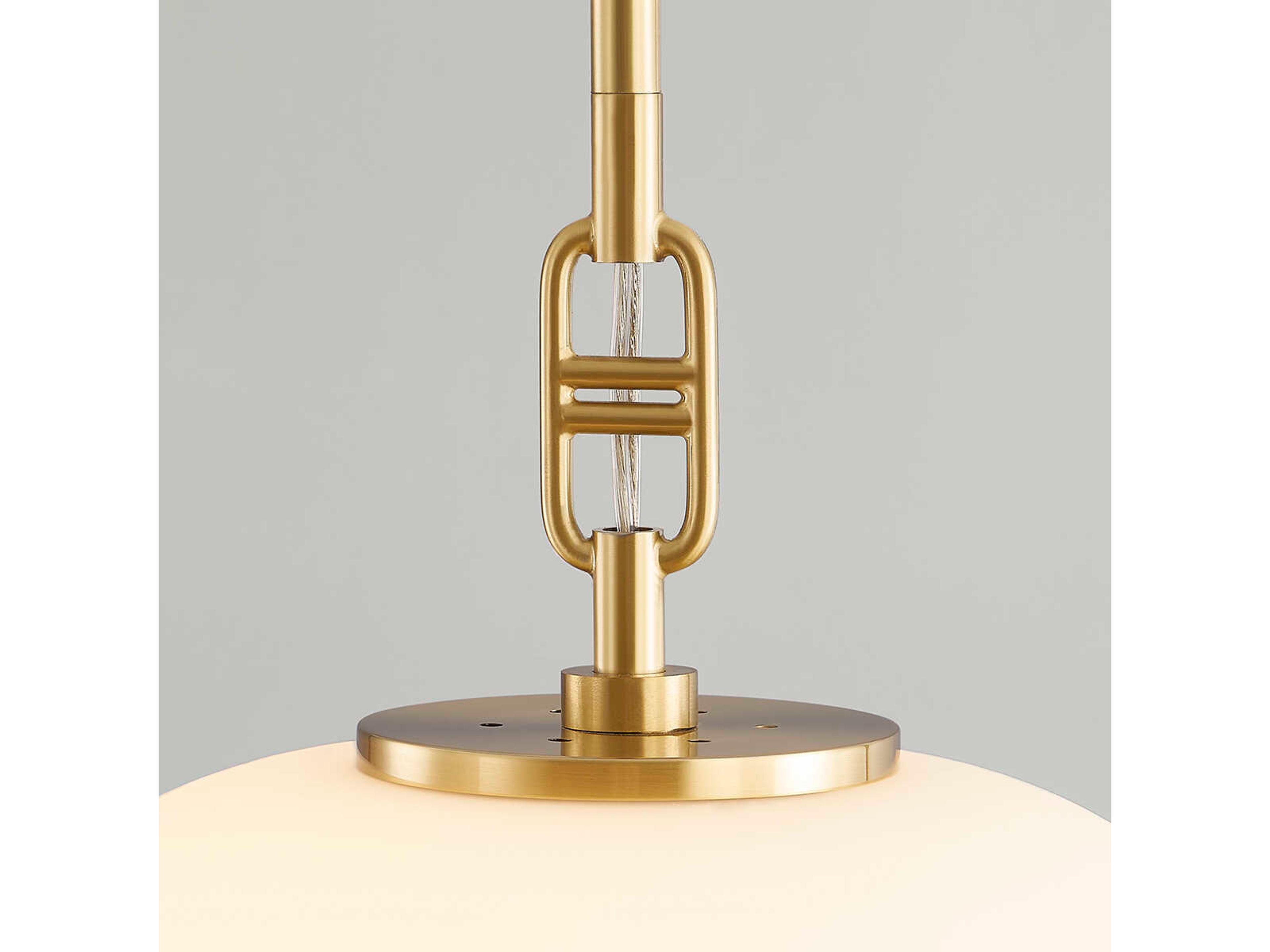 Hudson Valley Ingels 1-Light Aged Brass Glass Globe Mini Pendant