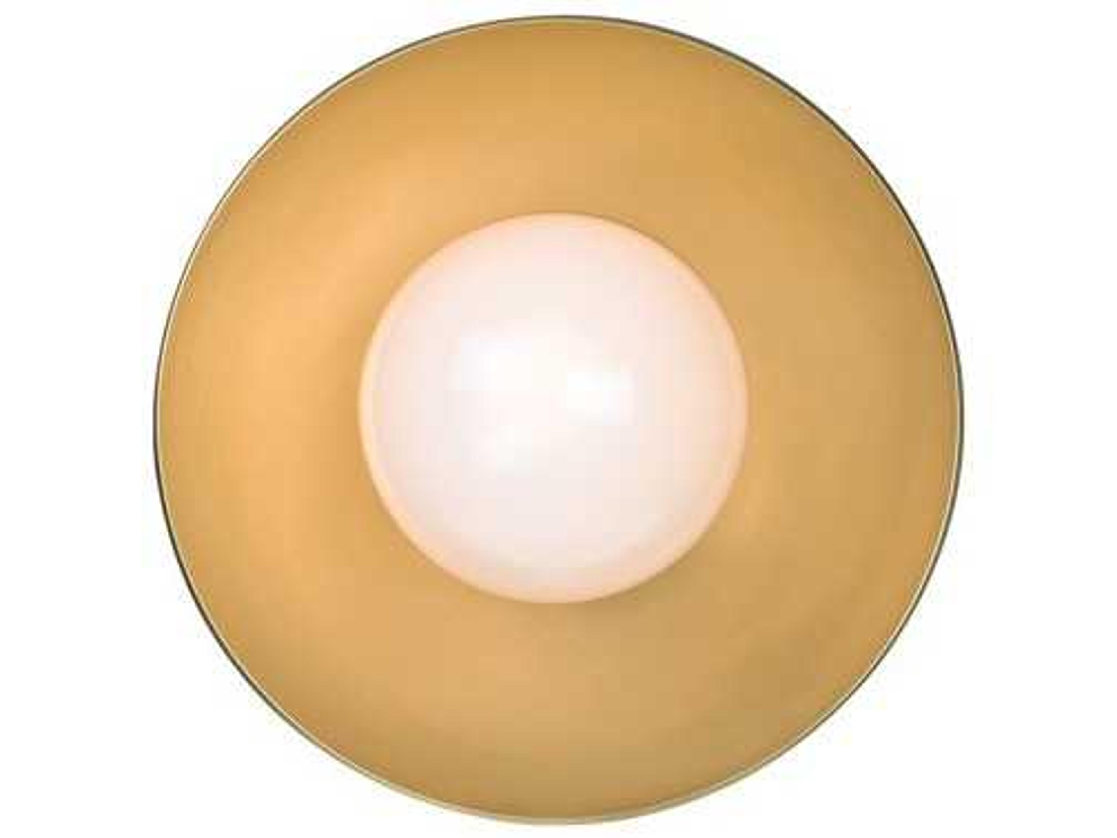 Hudson Valley Julien 1-Light Aged Brass Off White Glass LED Wall Sconce