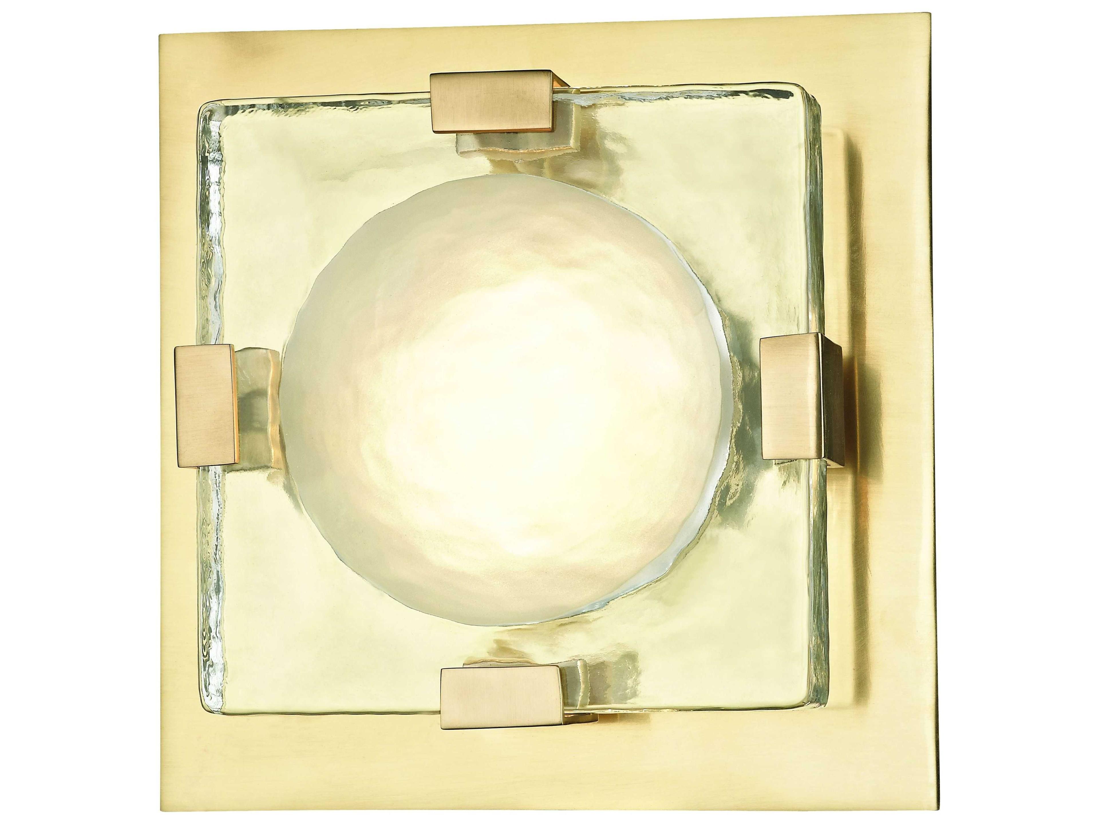 Bourne 1-Light Aged Brass Glass LED Wall Sconce