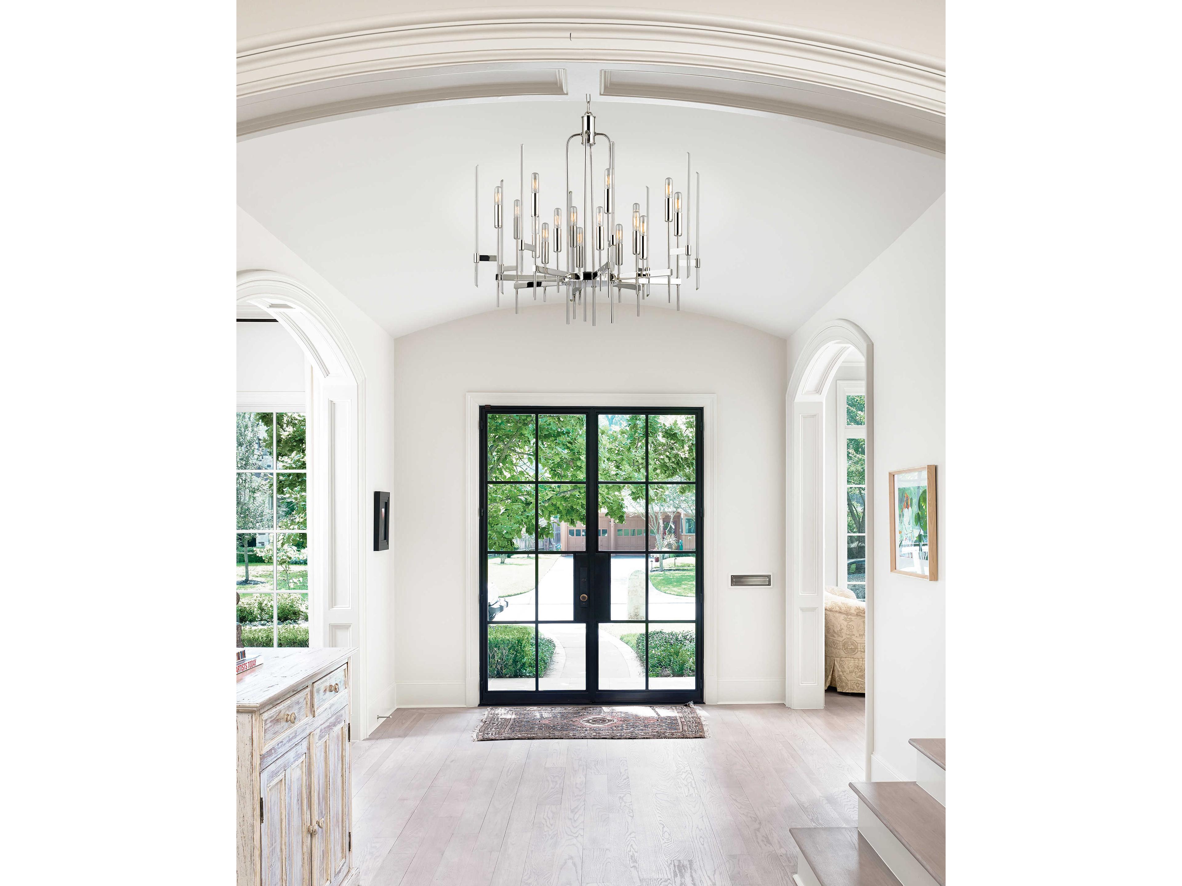 Hudson Valley Bari 16-Light-Light6 Polished Nickel Clear Glass Candelabra Chandelier