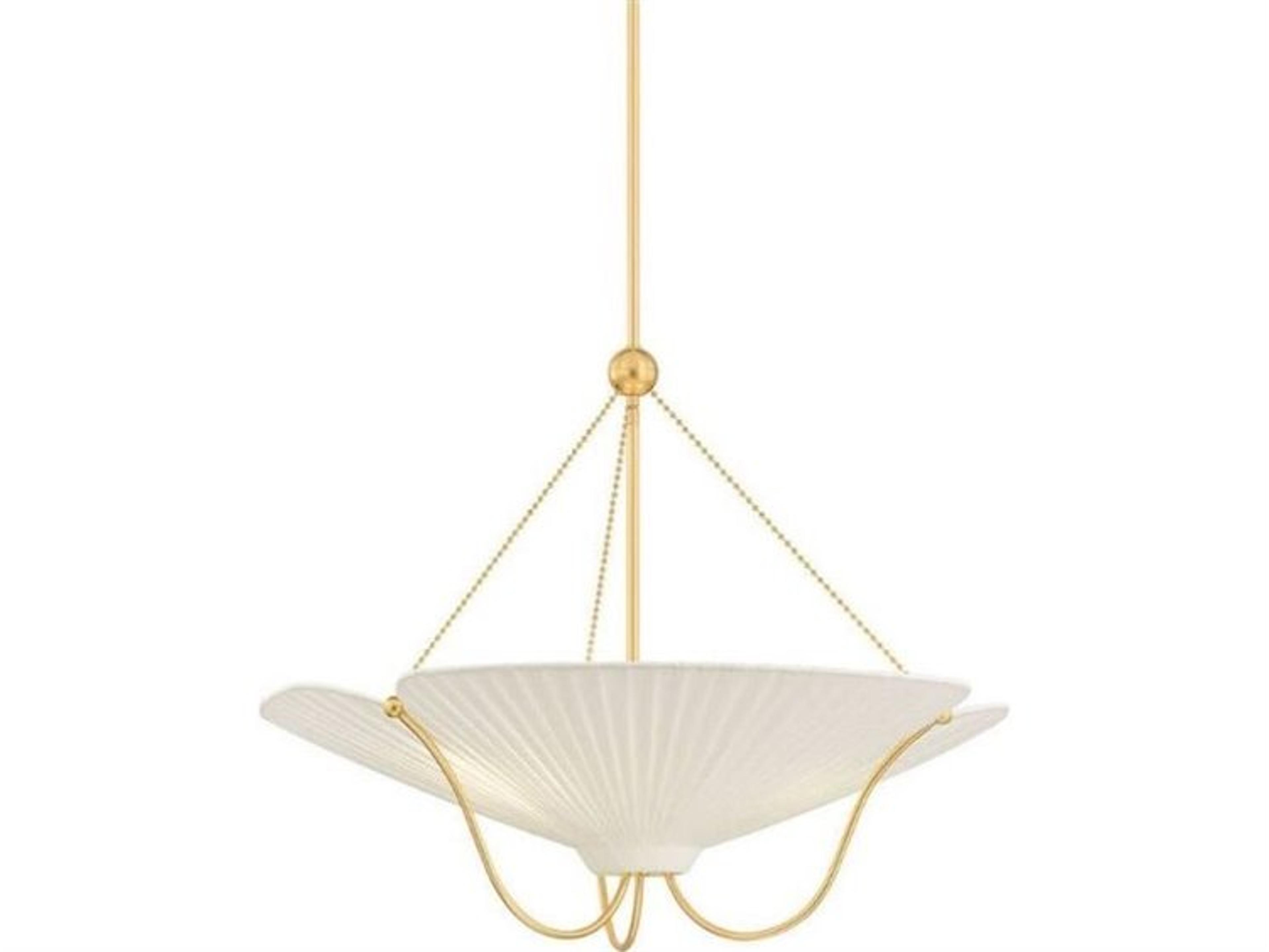 Gerhard 3-Light Aged Brass Bowl Pendant