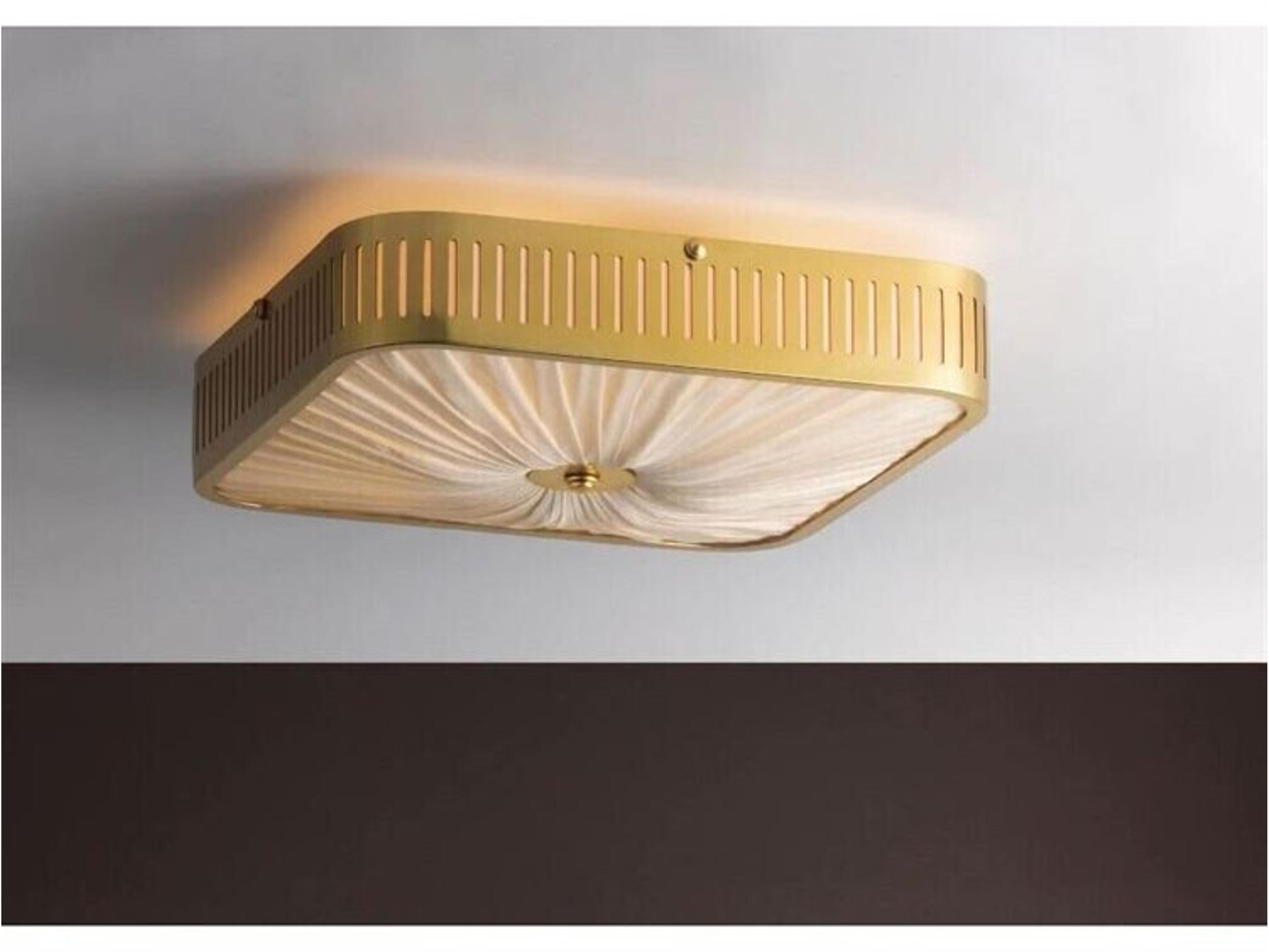 Hudson Valley Henri 4-Light Aged Brass Geometric Flush Mount