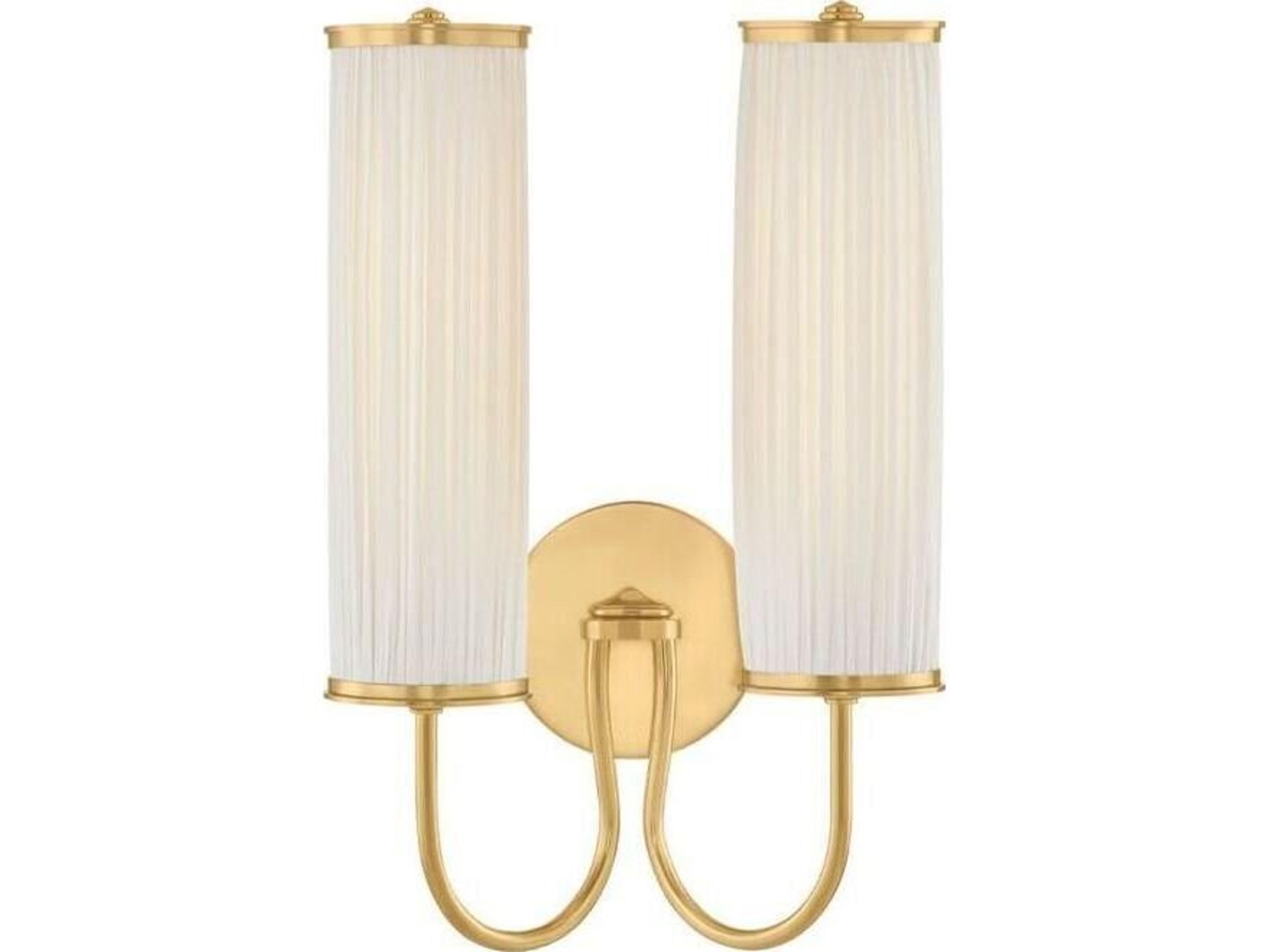 Elaine 2-Light Aged Brass Wall Sconce