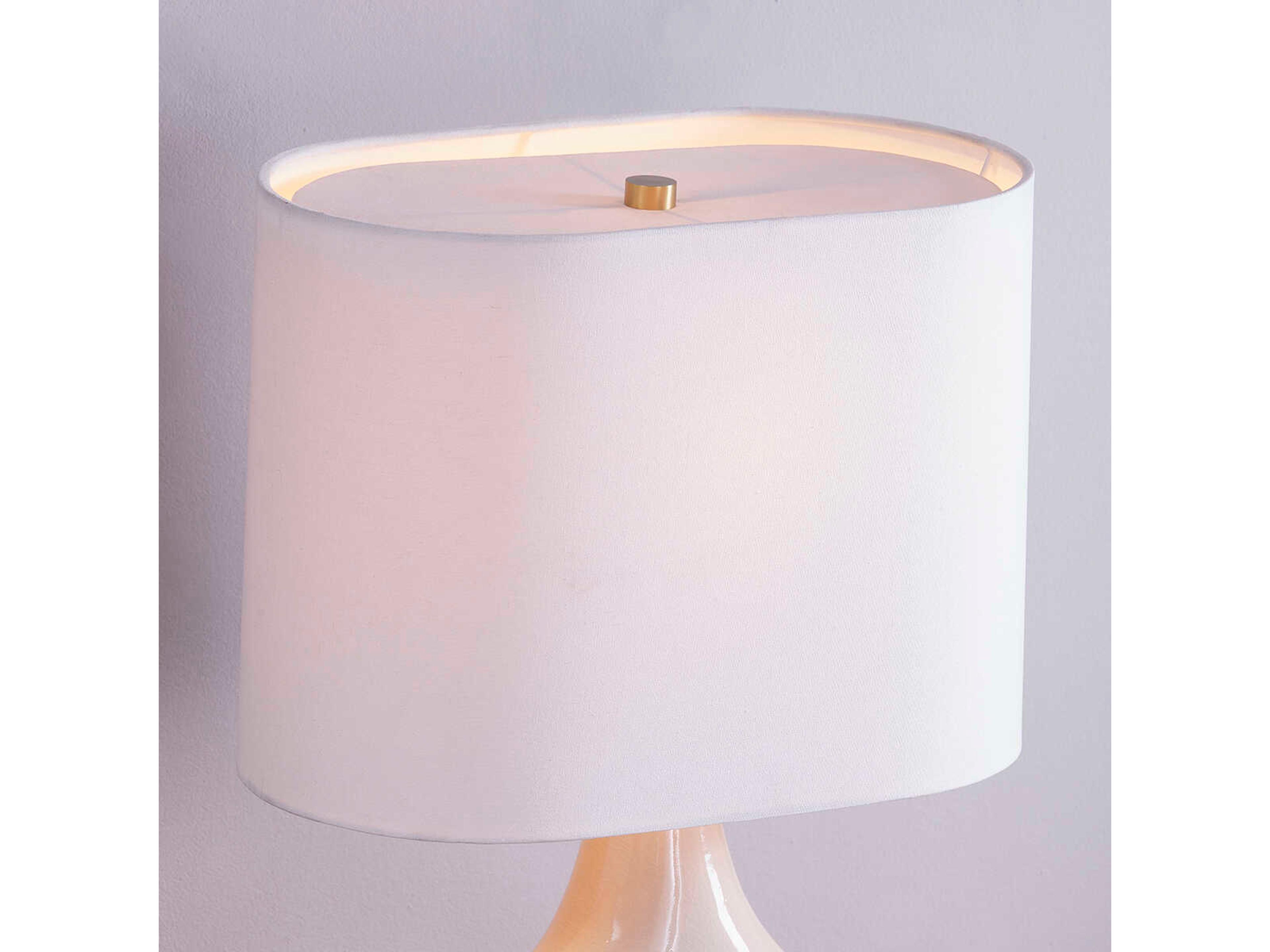 Hudson Valley Mindy Aged Brass White Buffet Lamp