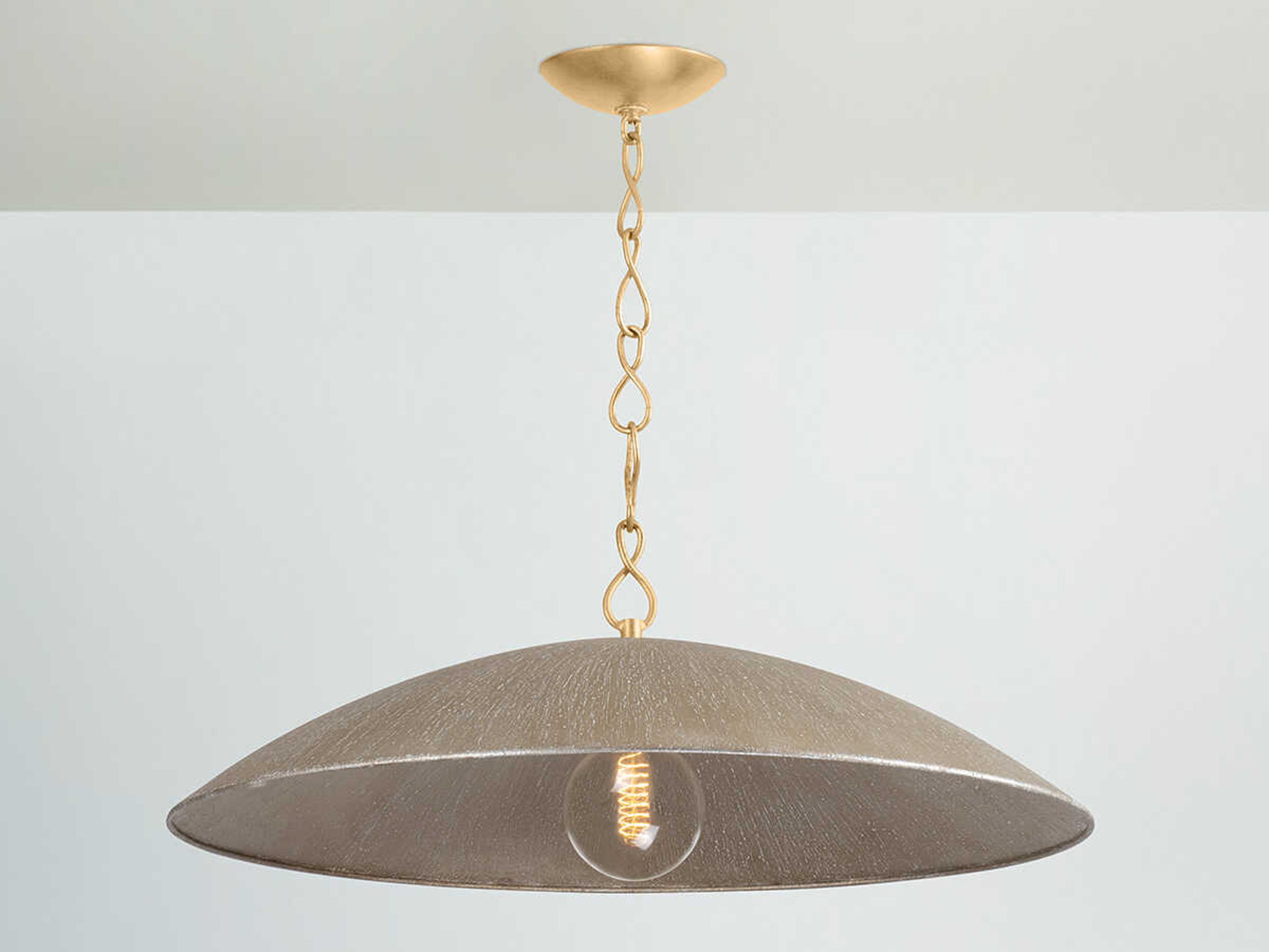 Hudson Valley Eve 1-Light Silver Drum Pendant