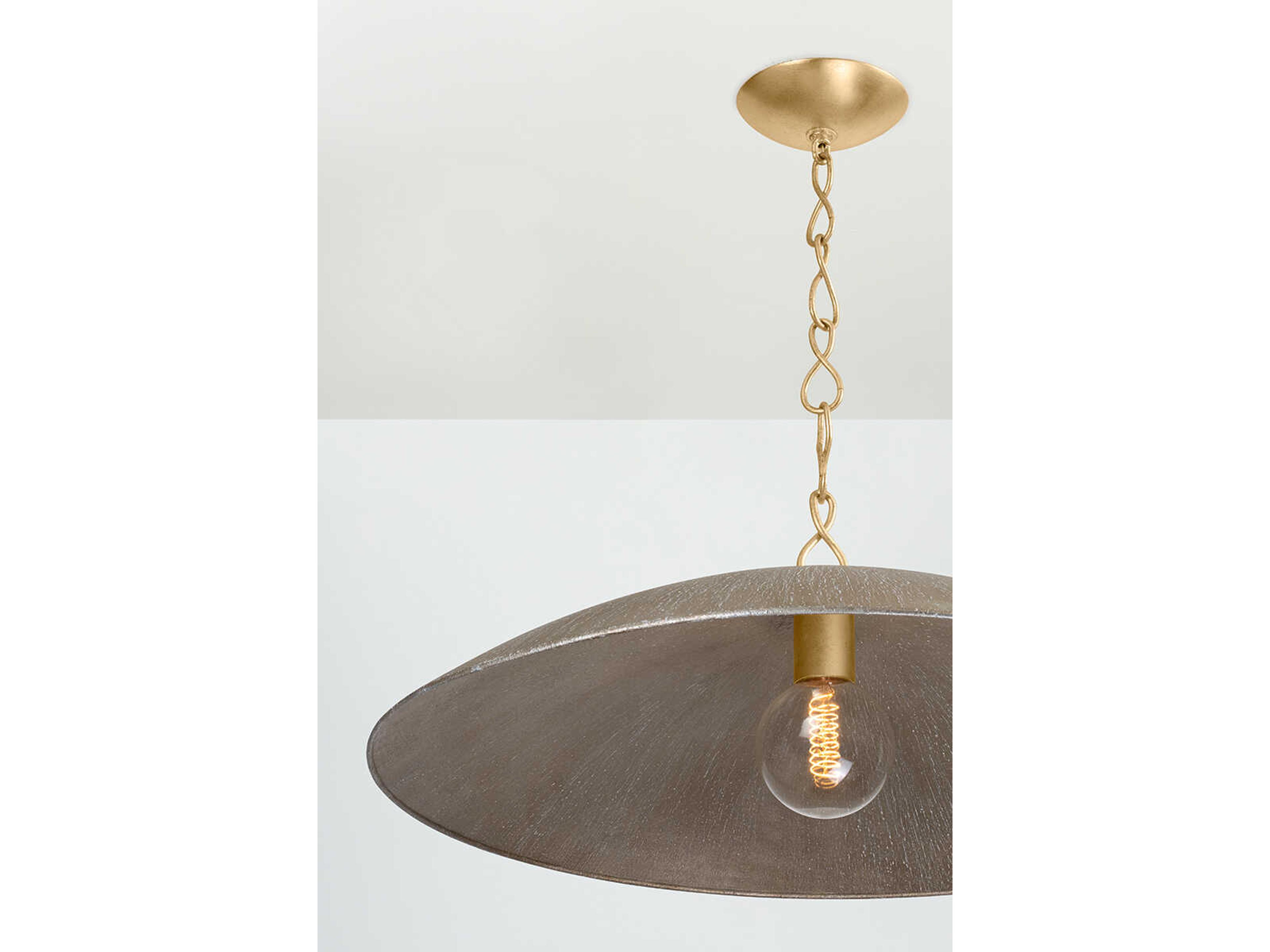 Hudson Valley Eve 1-Light Silver Drum Pendant