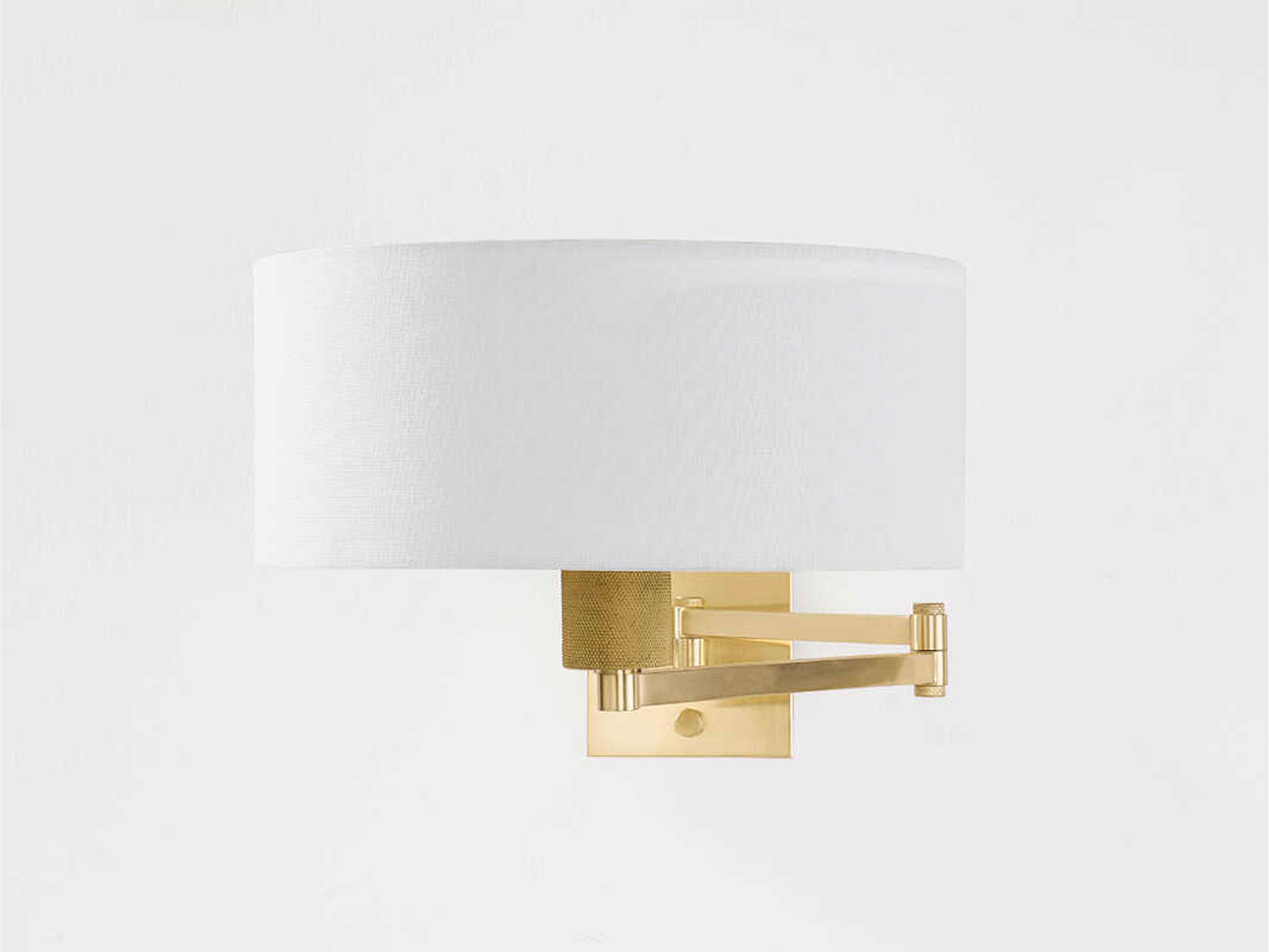 Hudson Valley Sammy 1-Light Aged Brass Swing Wall Sconce