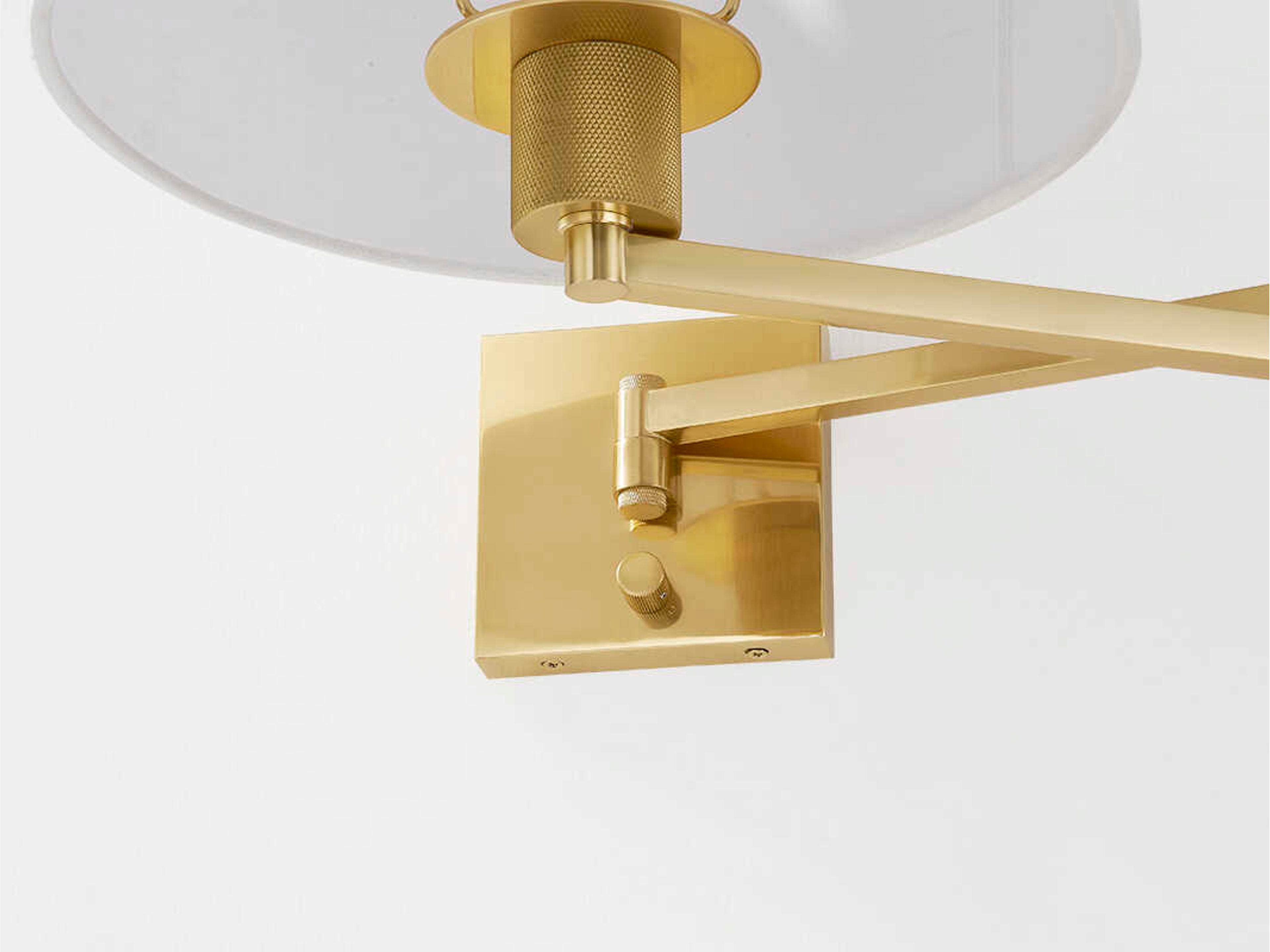 Hudson Valley Sammy 1-Light Aged Brass Swing Wall Sconce