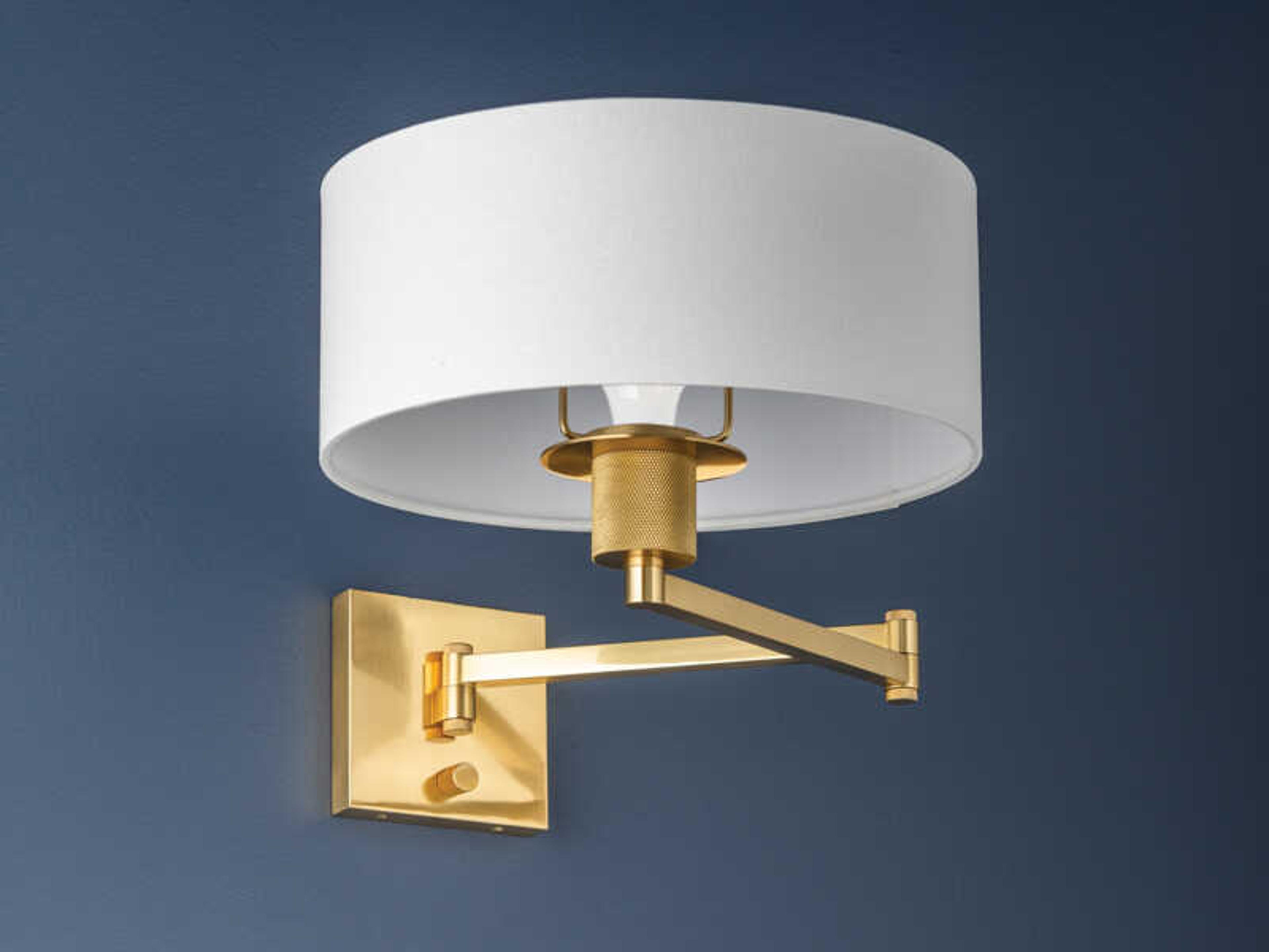 Hudson Valley Sammy 1-Light Aged Brass Swing Wall Sconce