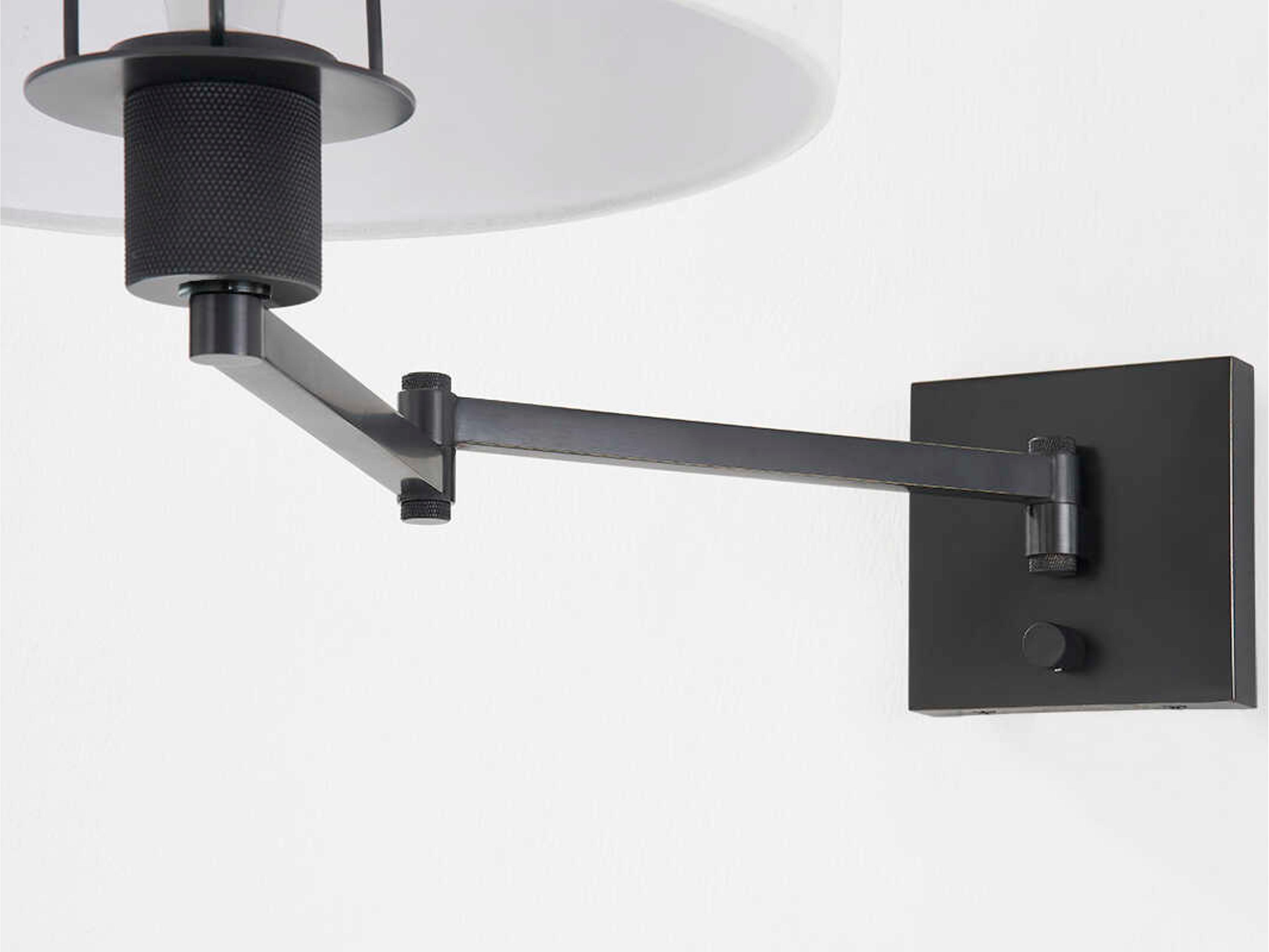 Hudson Valley Sammy 1-Light Old Bronze Black Swing Wall Sconce