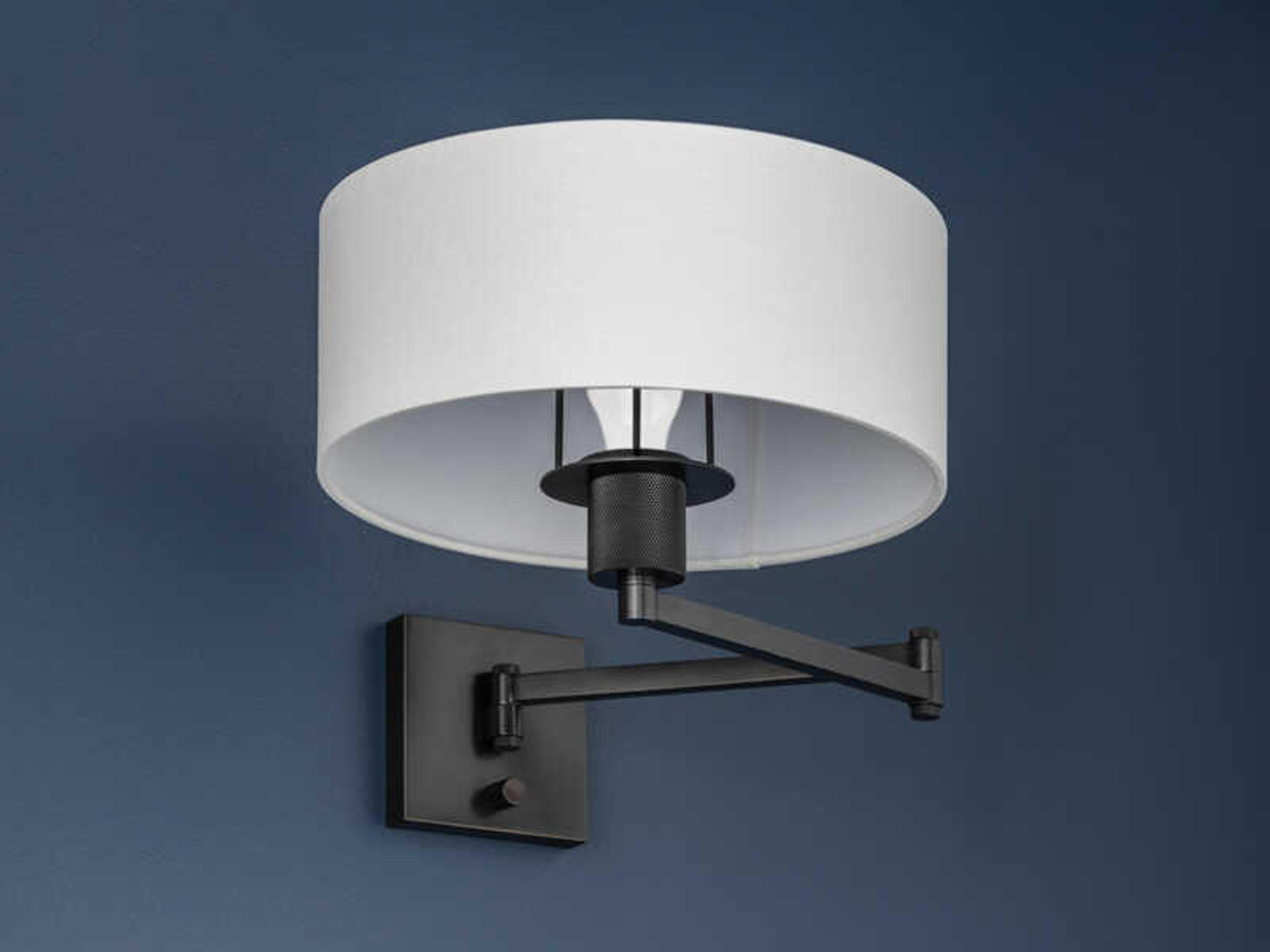 Hudson Valley Sammy 1-Light Old Bronze Black Swing Wall Sconce