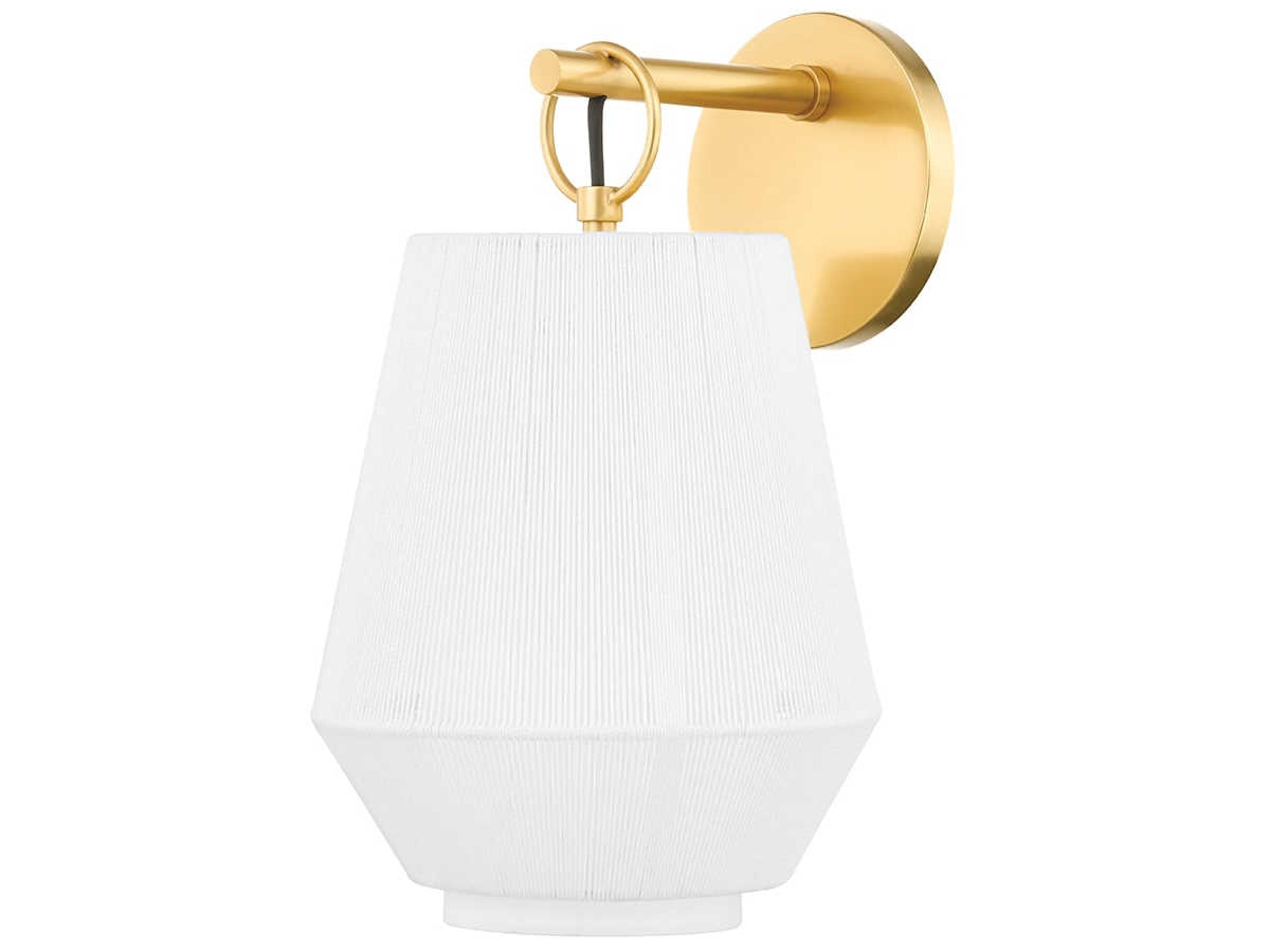 Debi 1-Light Aged Brass Wall Sconce