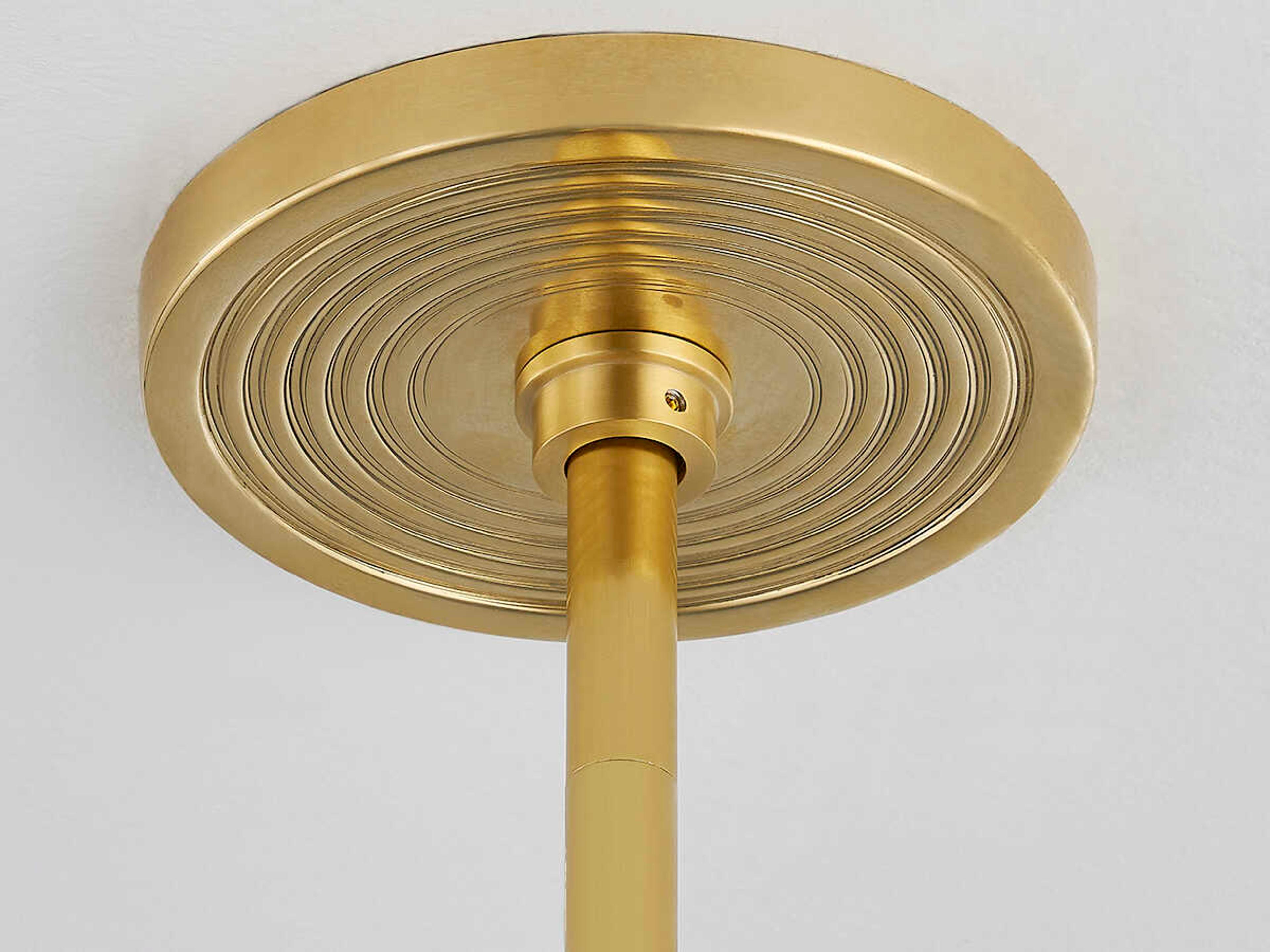 Hudson Valley Barlow 6-Light Aged Brass Glass Cylinder Mini Pendant