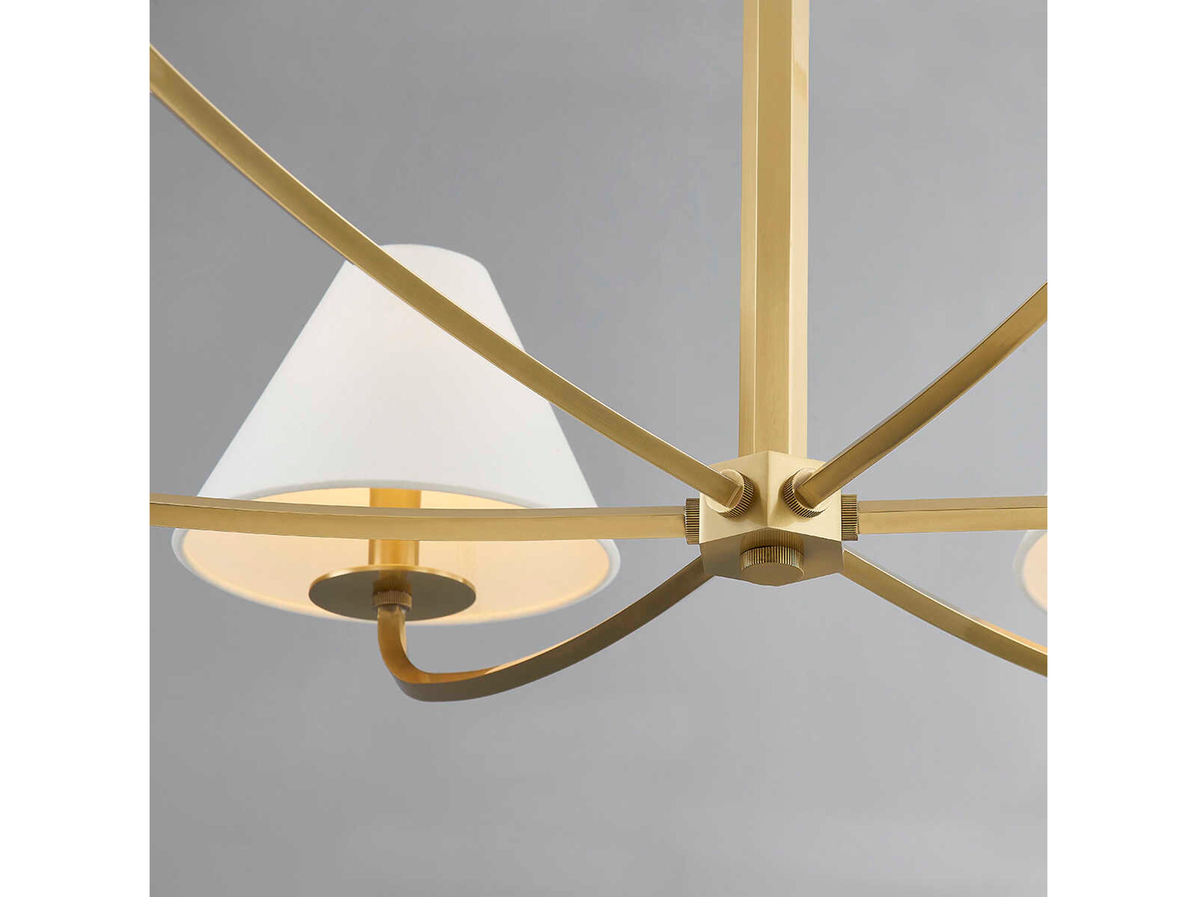 Hudson Valley Stacey 6-Light Aged Brass Empire Chandelier