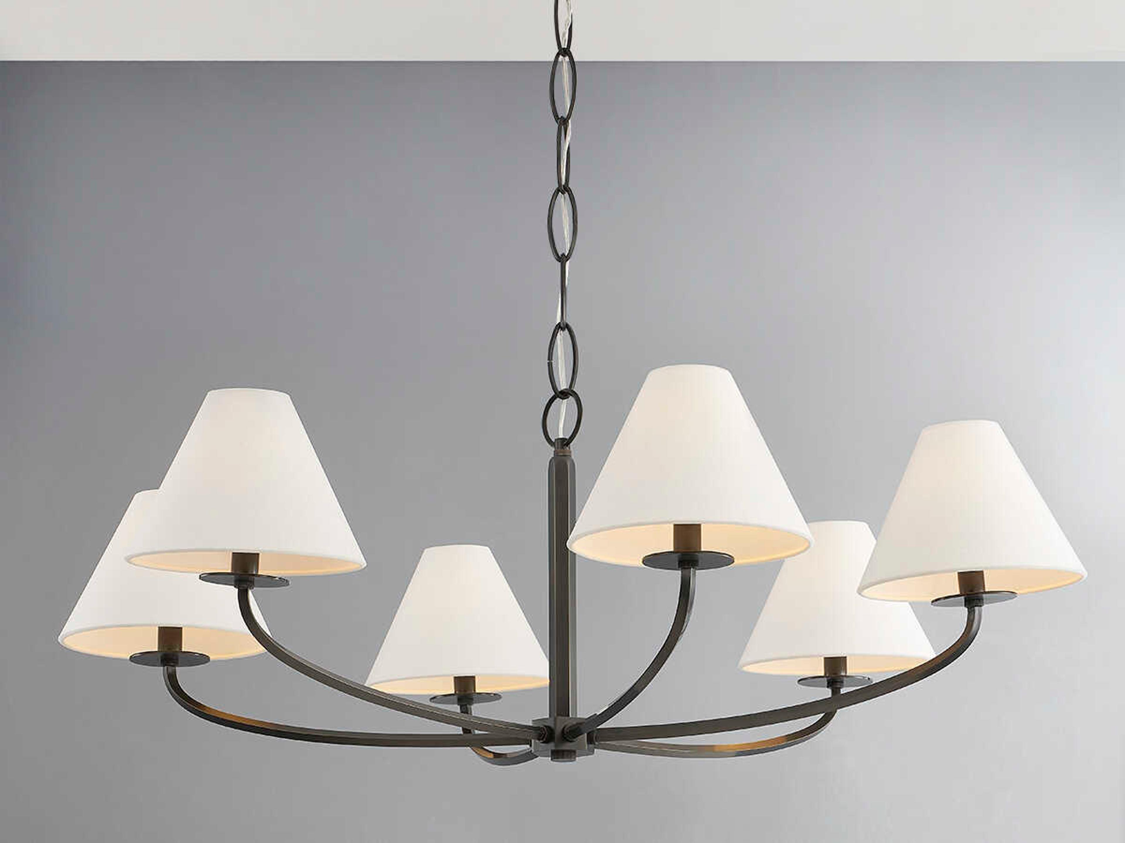 Hudson Valley Stacey 6-Light Old Bronze Empire Chandelier