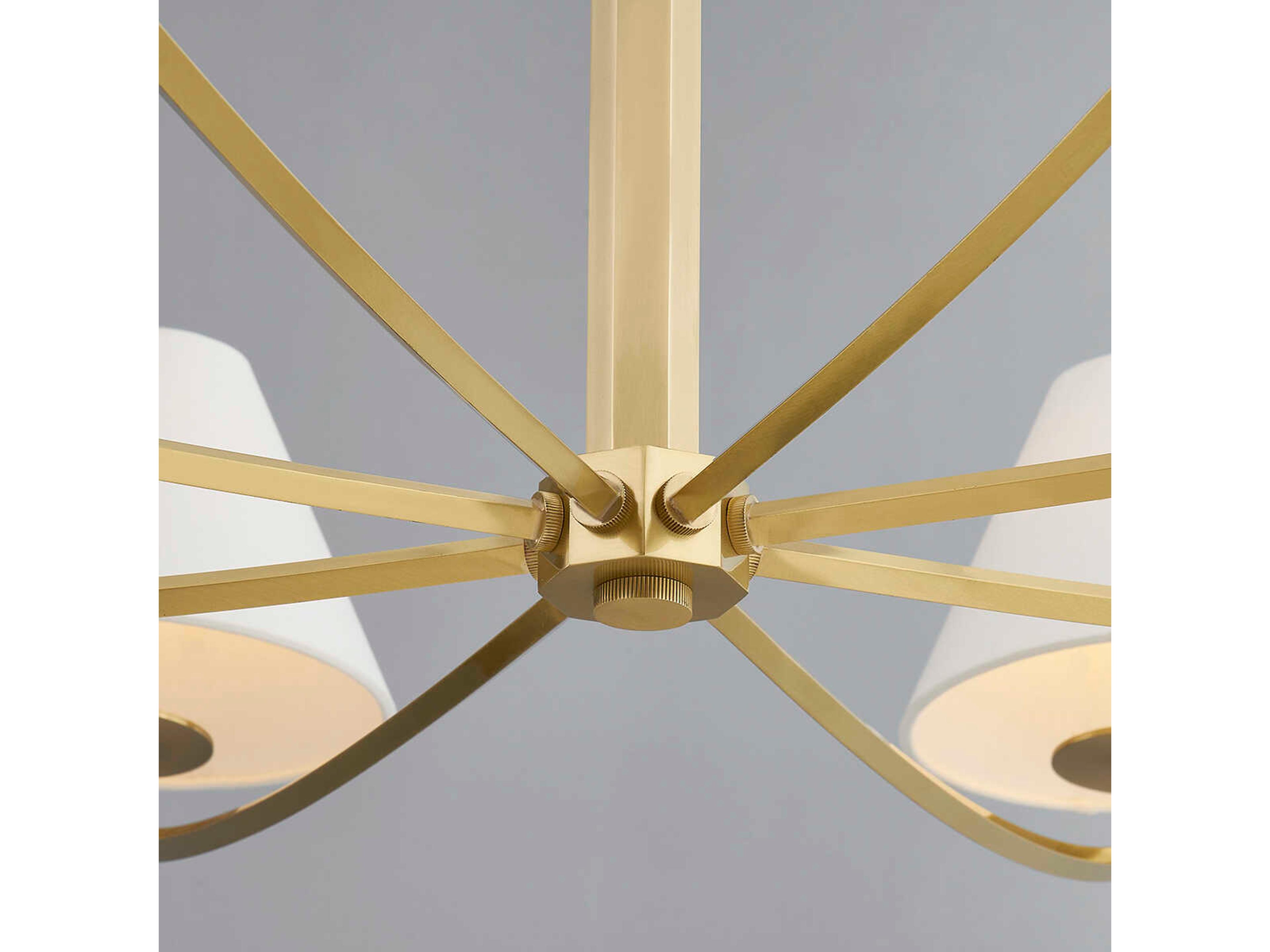 Hudson Valley Stacey 8-Light Aged Brass Empire Chandelier