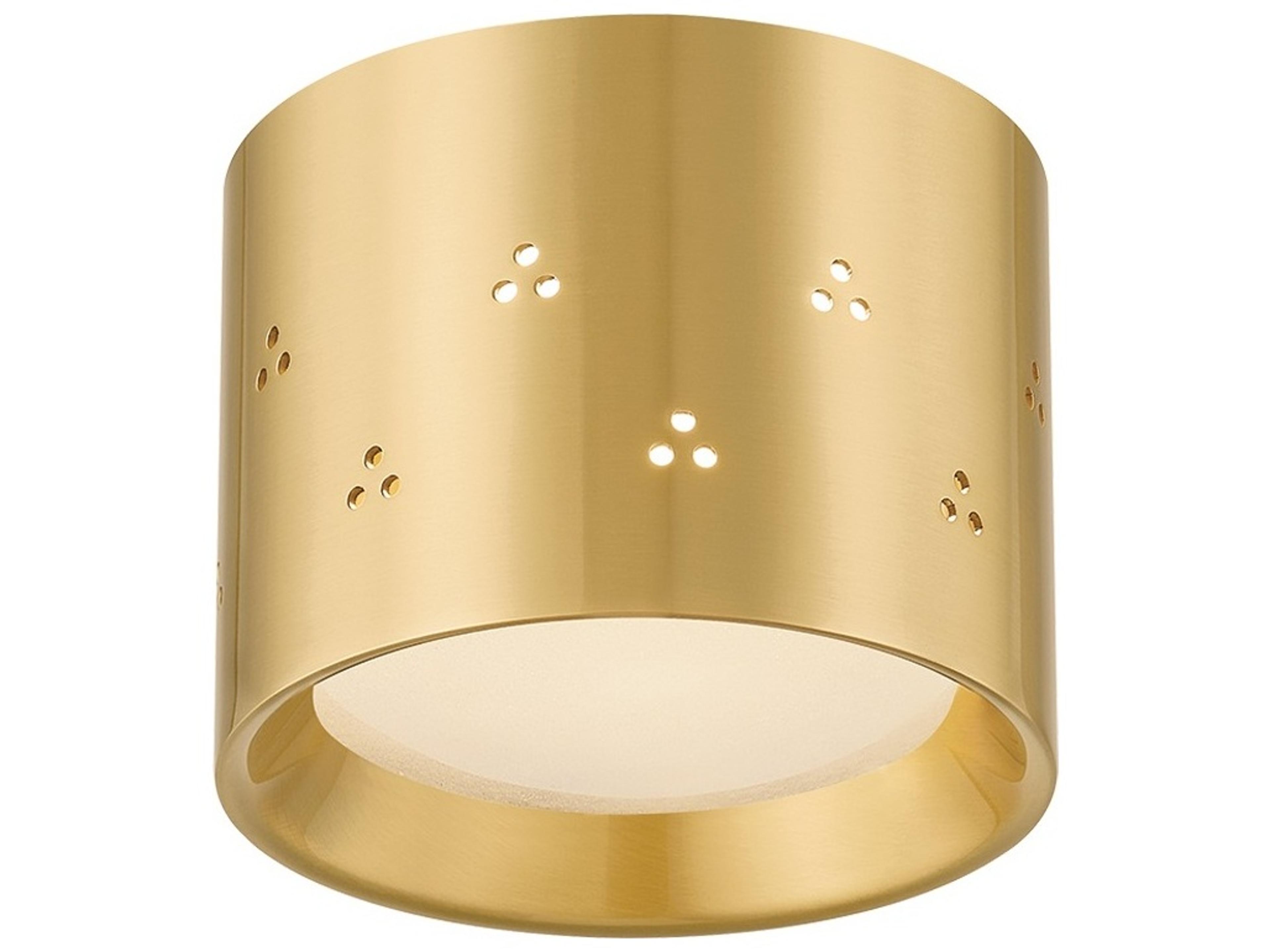 Edisto 1-Light Aged Brass Drum Flush Mount