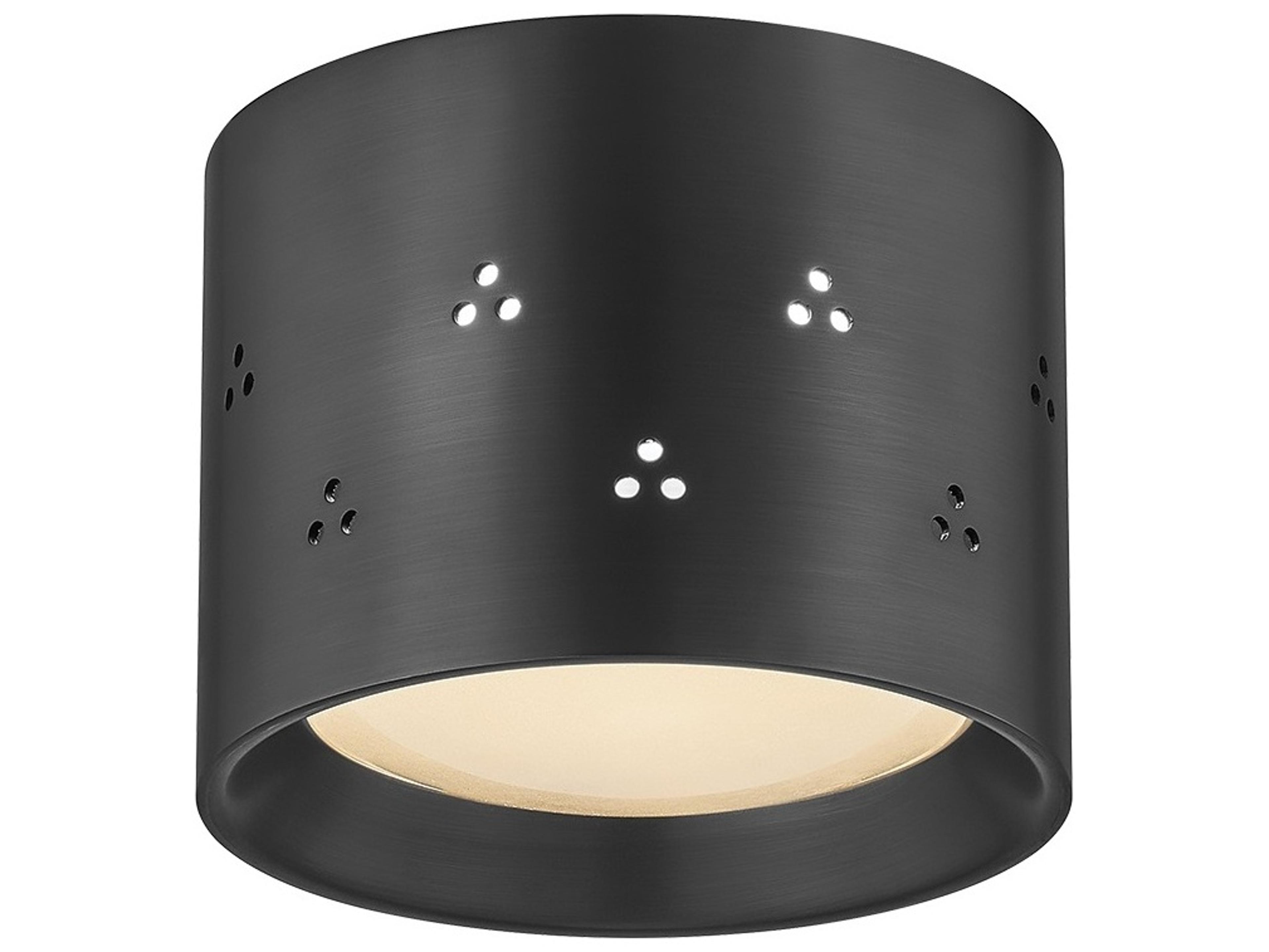Edisto 1-Light Distressed Bronze Drum Flush Mount