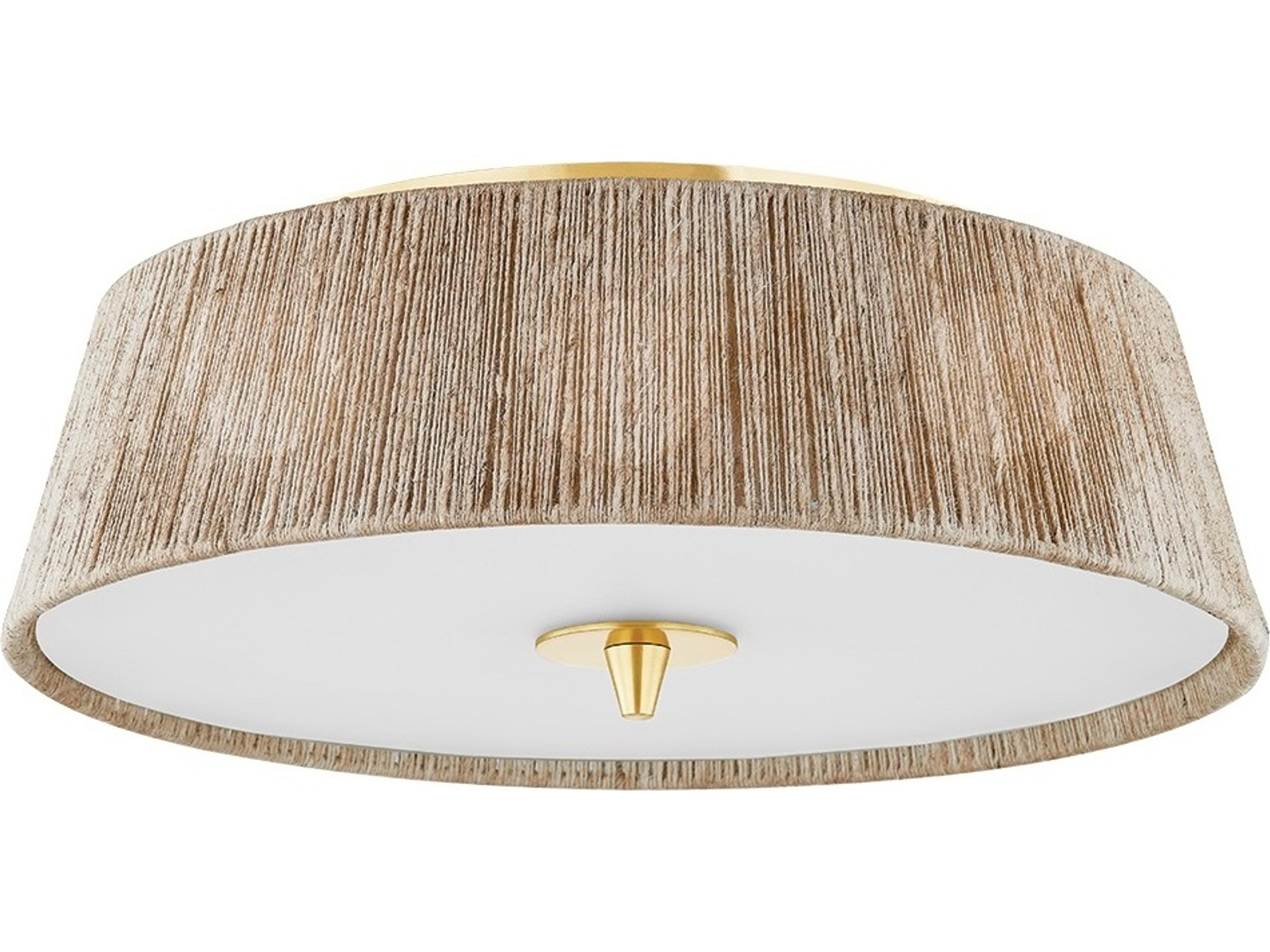 George 3-Light Aged Brass Flush Mount