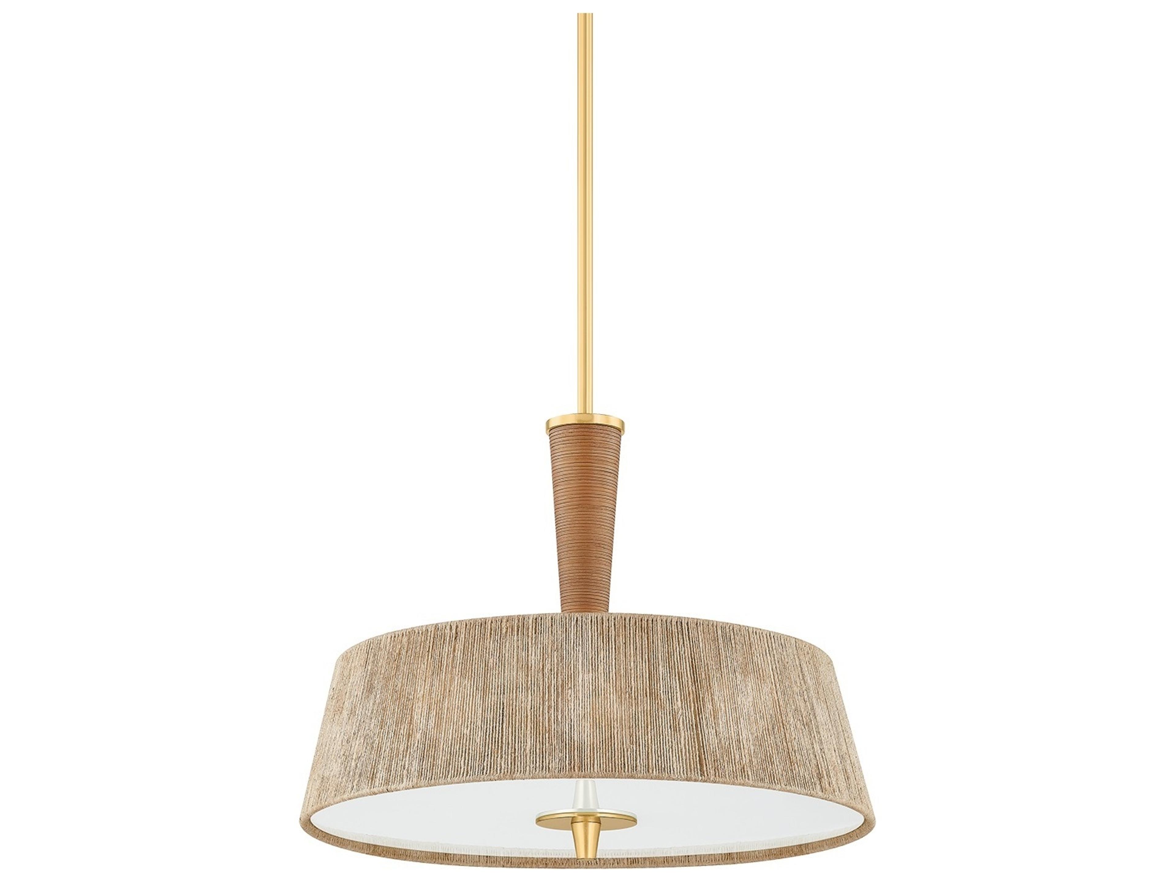 George 3-Light Aged Brass Pendant