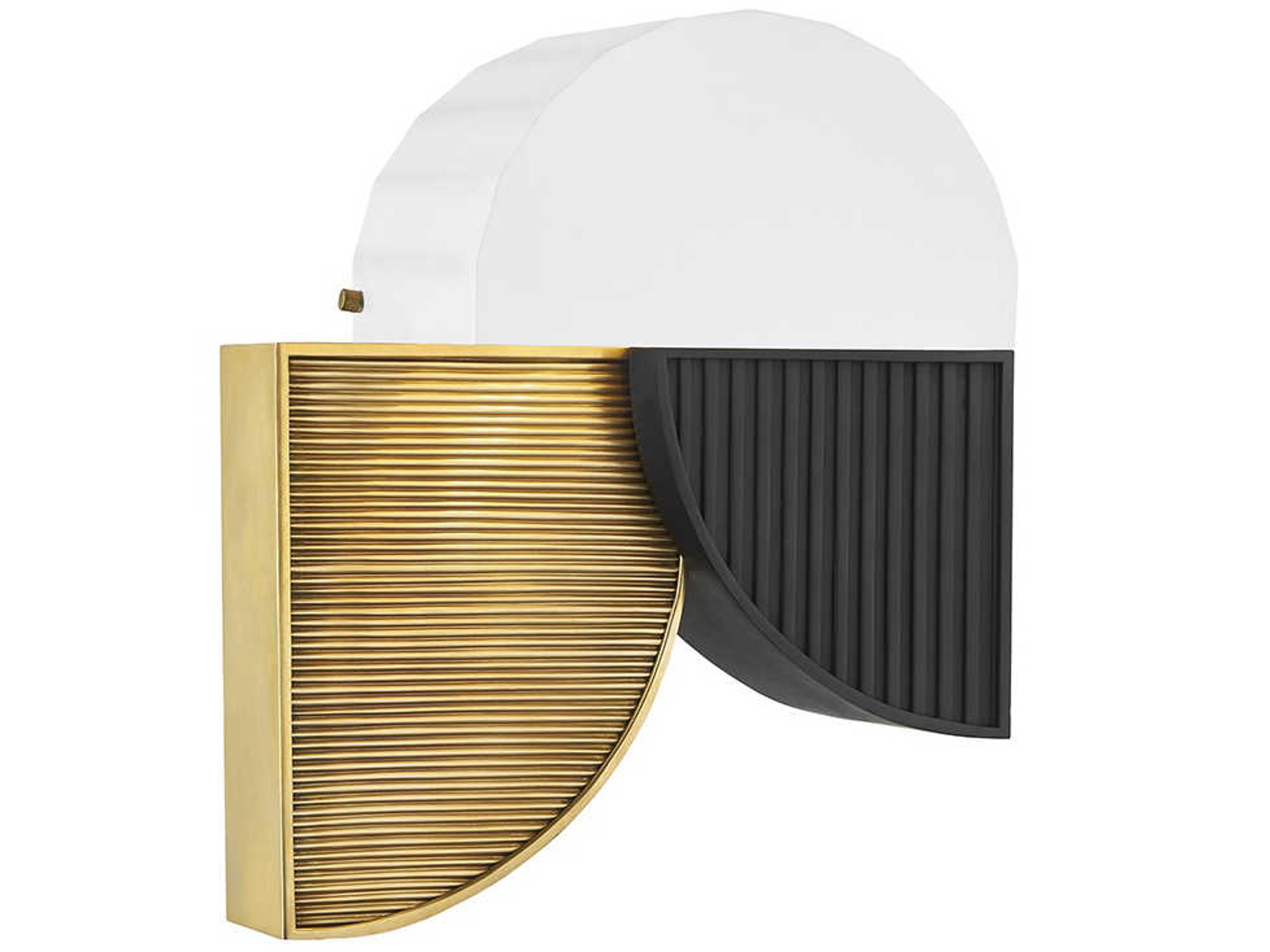 Hudson Valley Construct 2-Light Aged Brass LED Wall Sconce