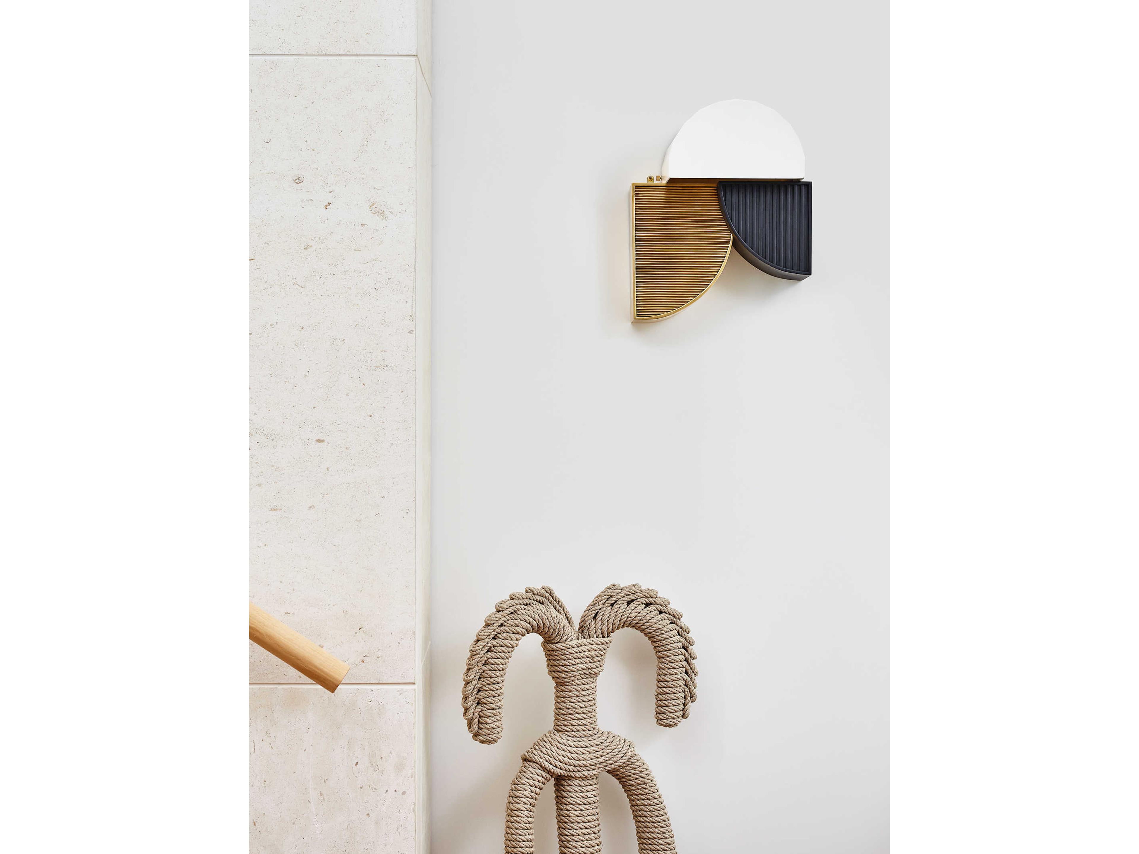 Hudson Valley Construct 2-Light Aged Brass LED Wall Sconce