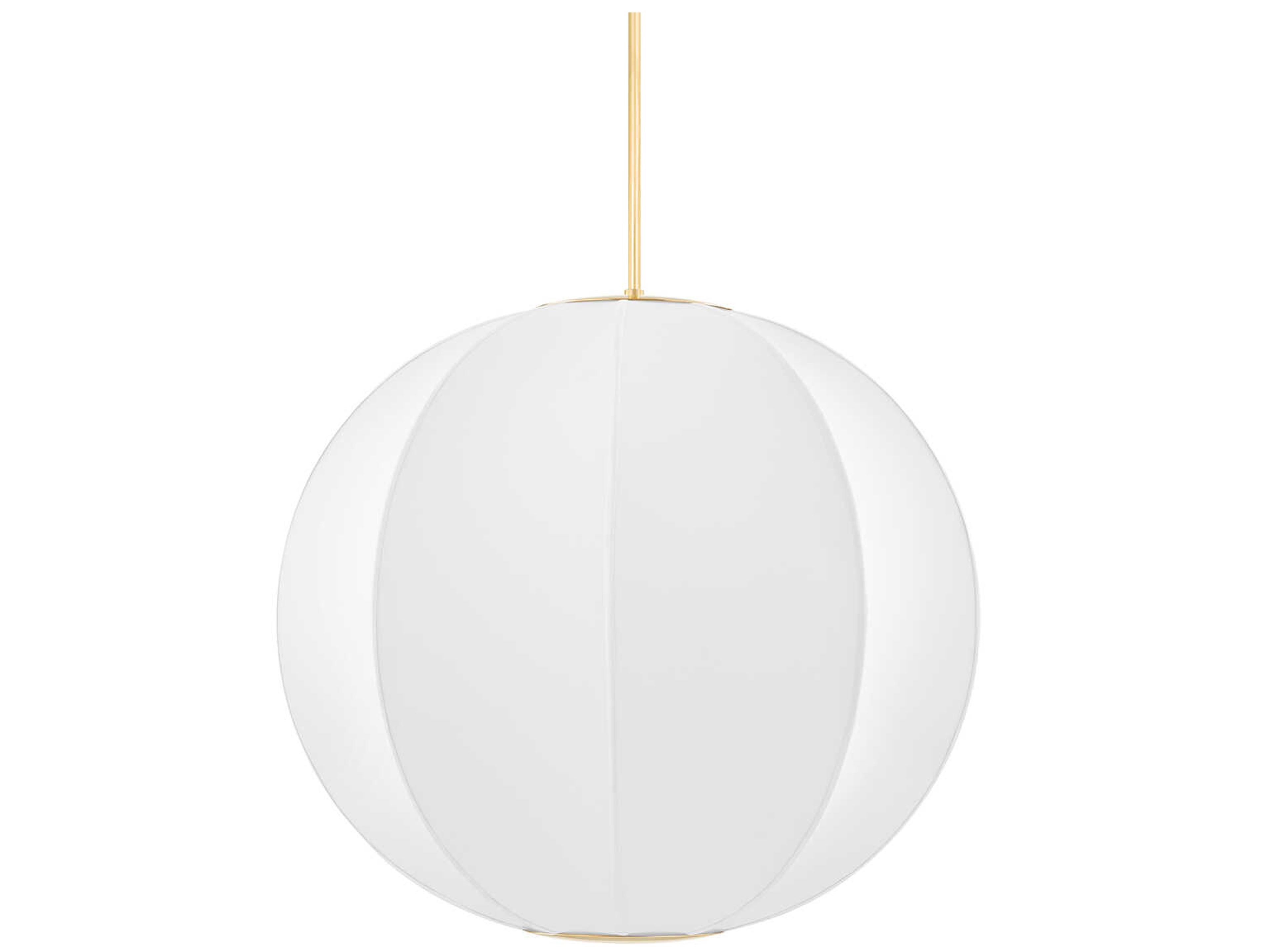 Jupiter 2-Light Aged Brass White Globe Pendant