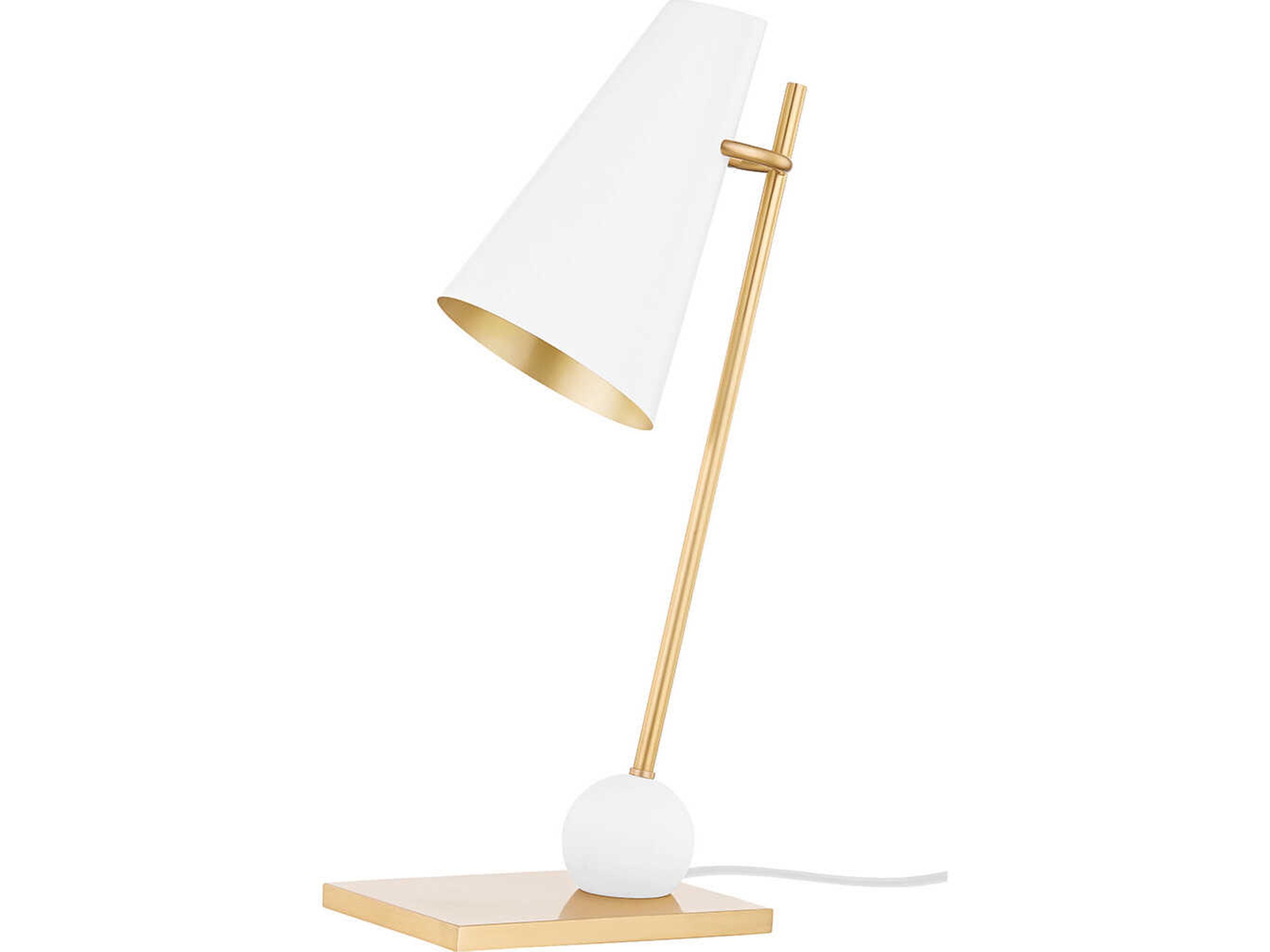 Piton Aged Brass Soft White Desk Lamp