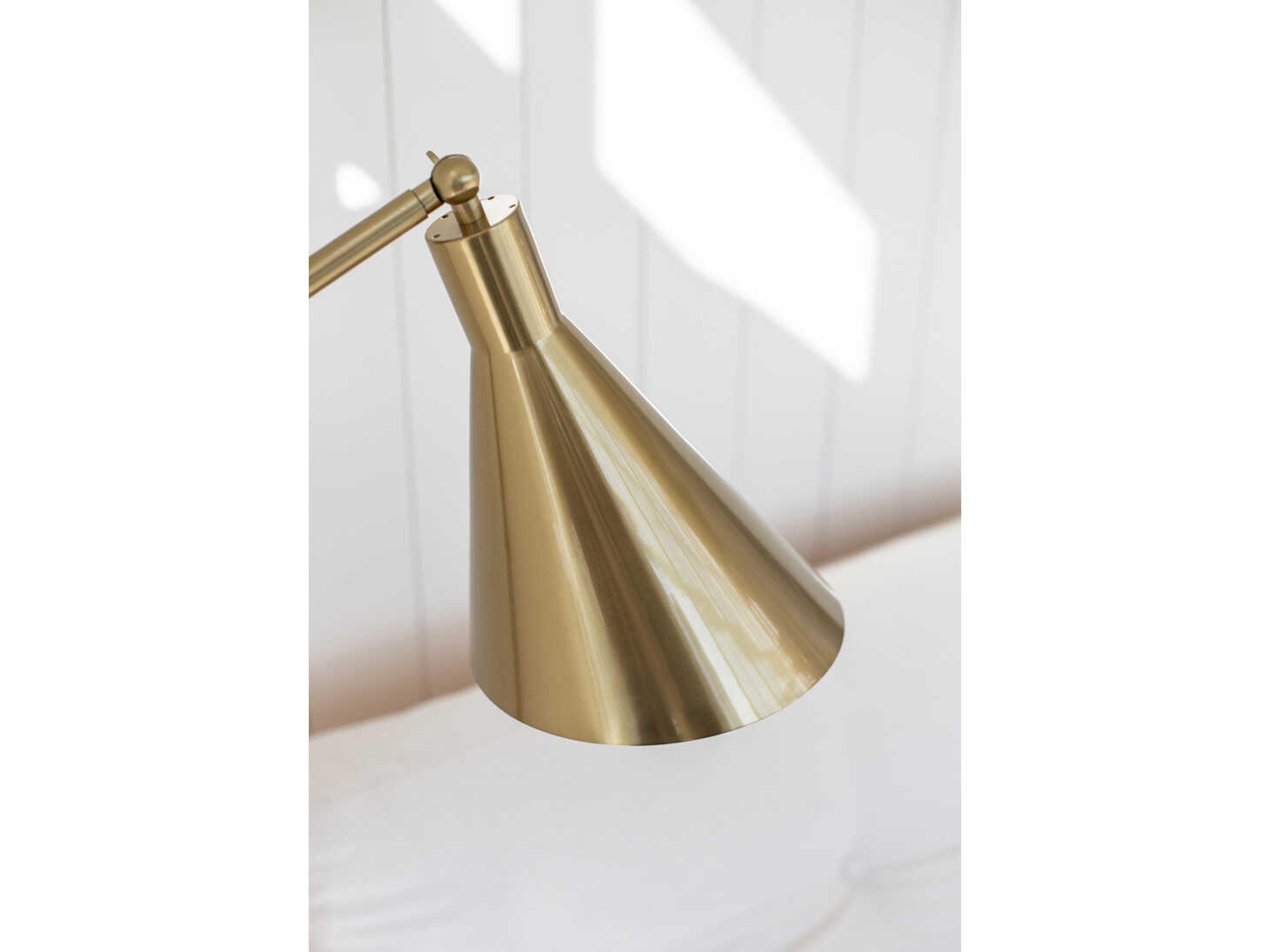 Hudson Valley Stanton Aged Brass Metal Floor Lamp