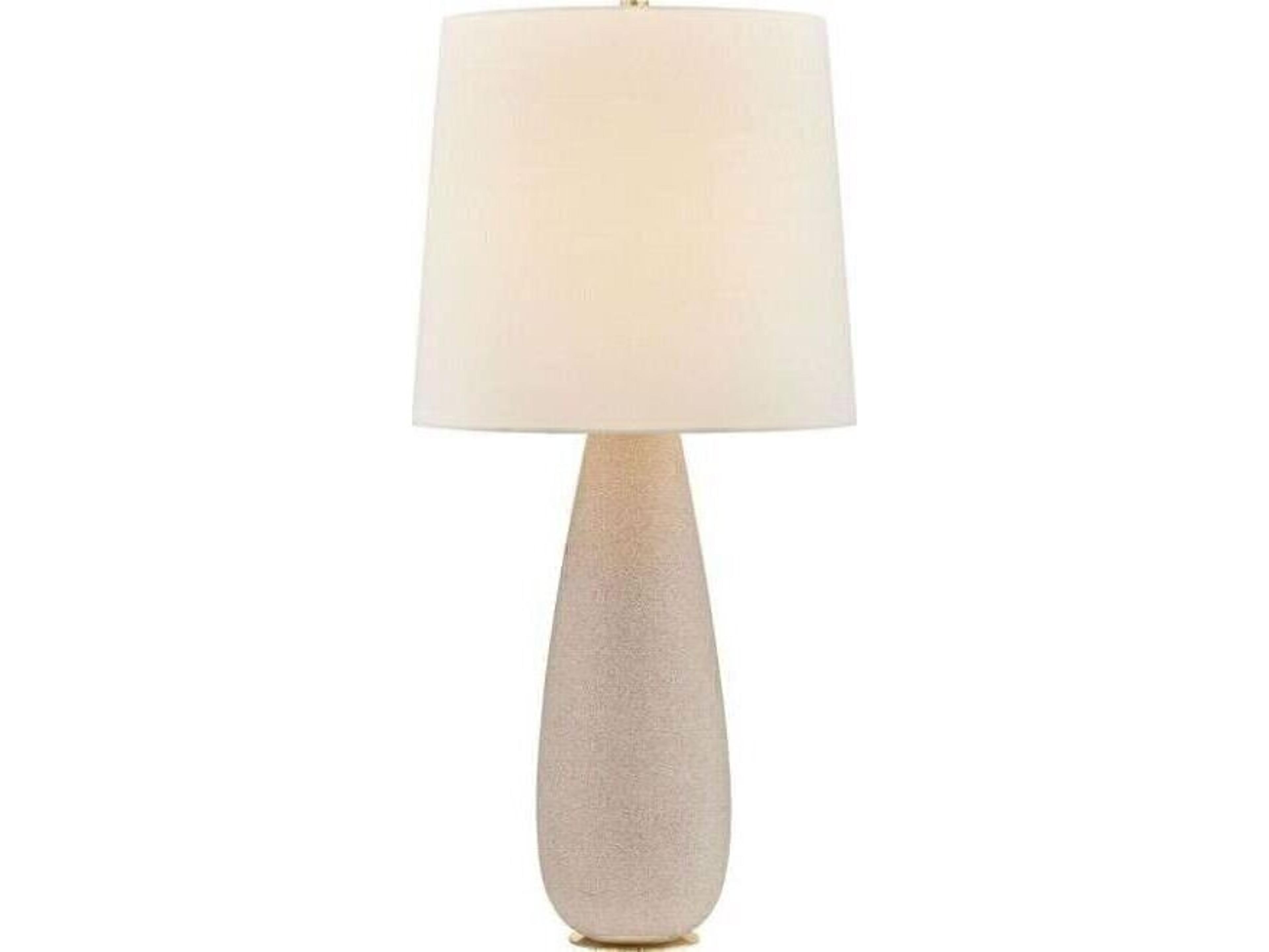 Neelytown Aged Brass Ceramic Textured Edgecomb Buffet Lamp