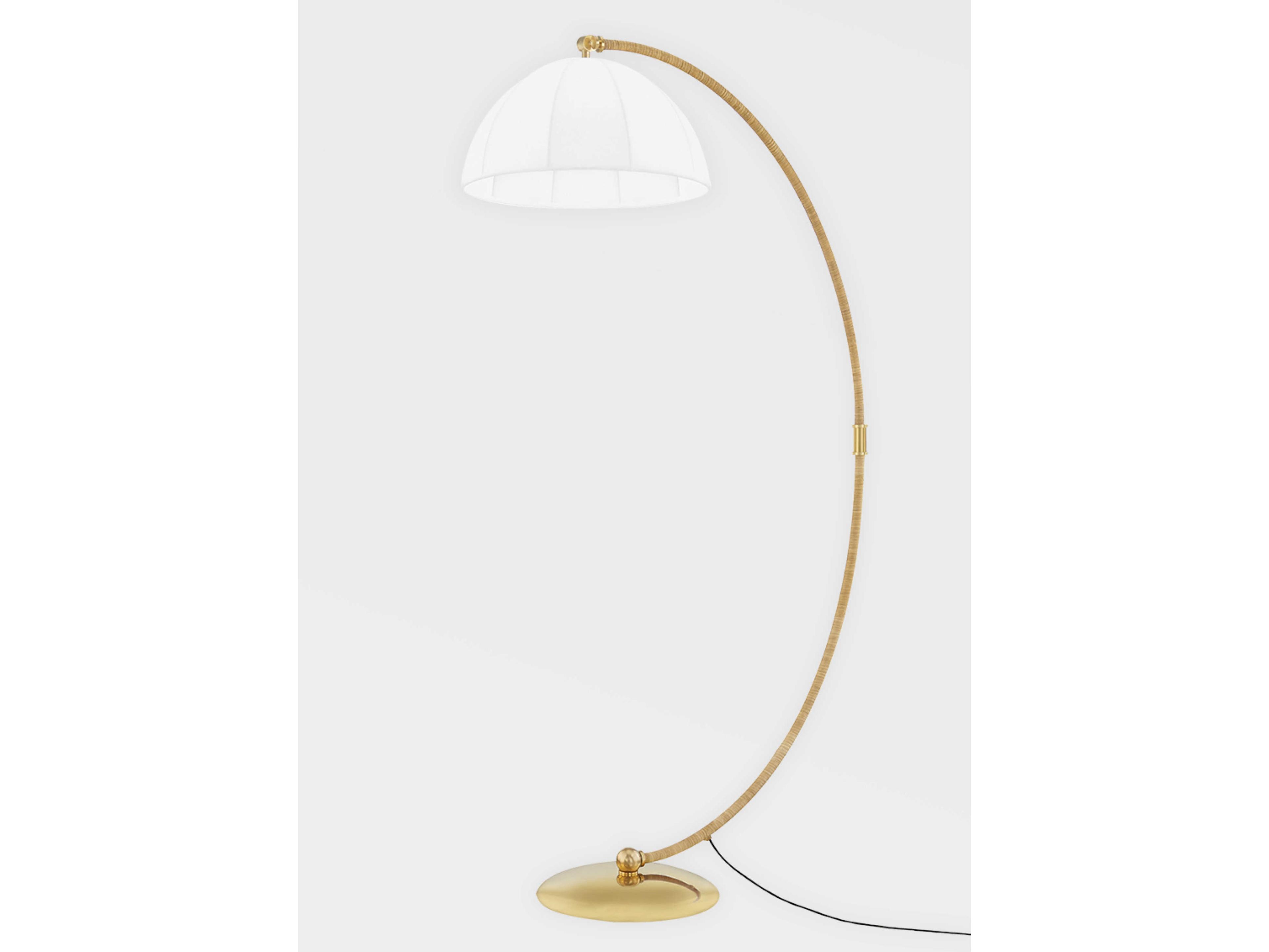 Hudson Valley Montague Aged Brass Floor Lamp