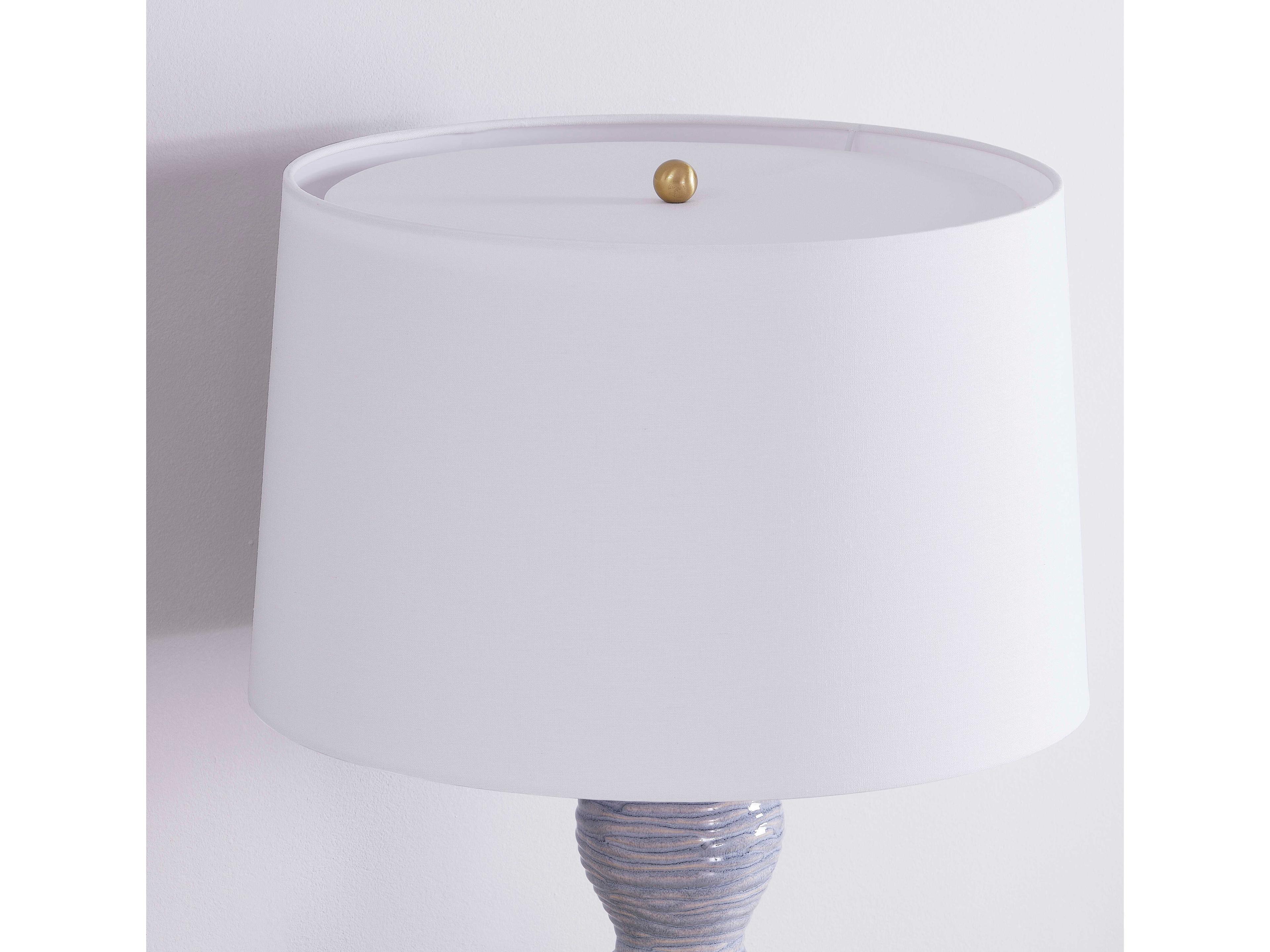 Hudson Valley Cairns Aged Brass Blue Buffet Lamp