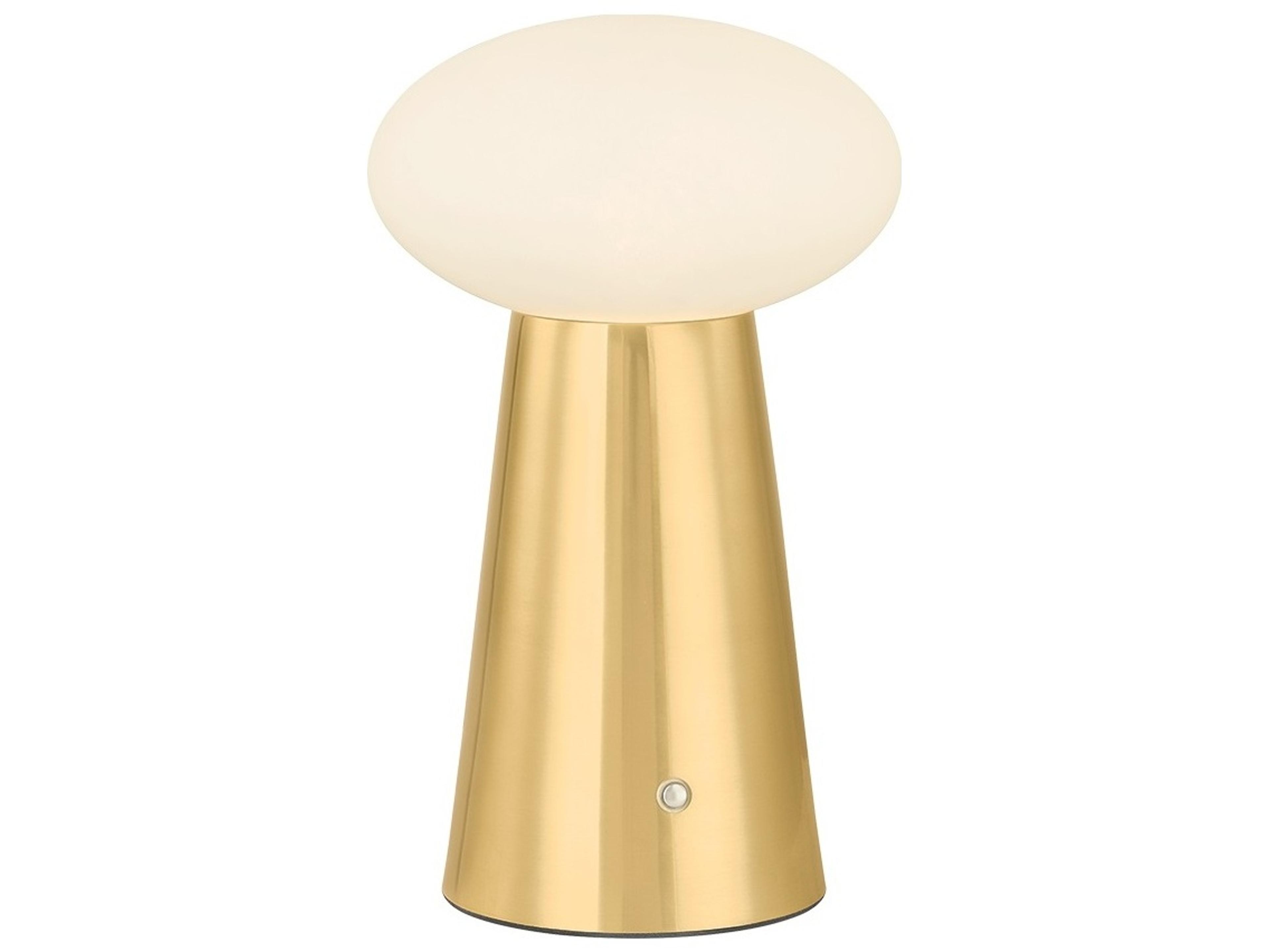 Cashel Aged Brass Cloud Glass Gold Table Lamp