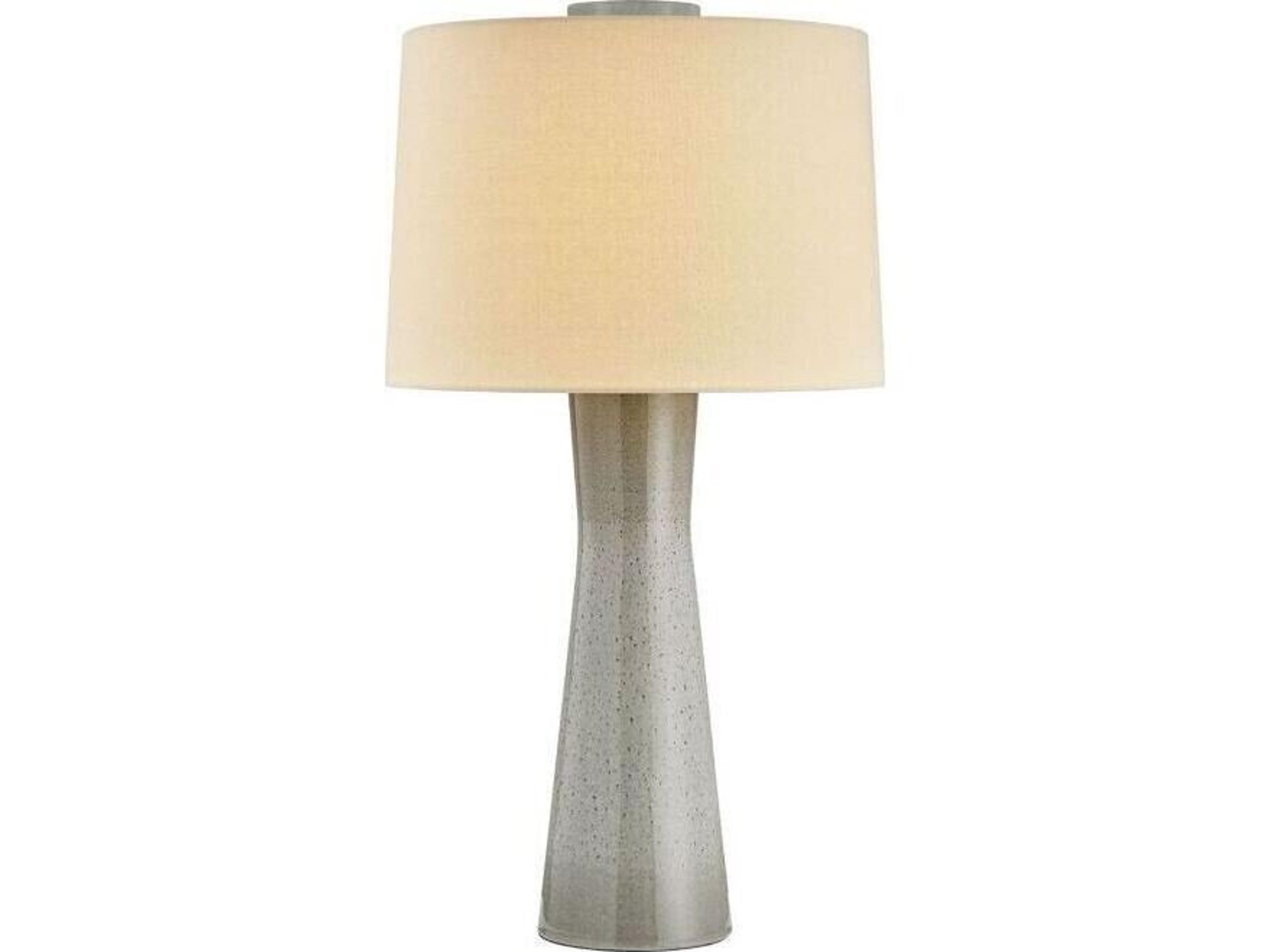 Havelock Aged Brass Ceramic Roan Grey Buffet Lamp