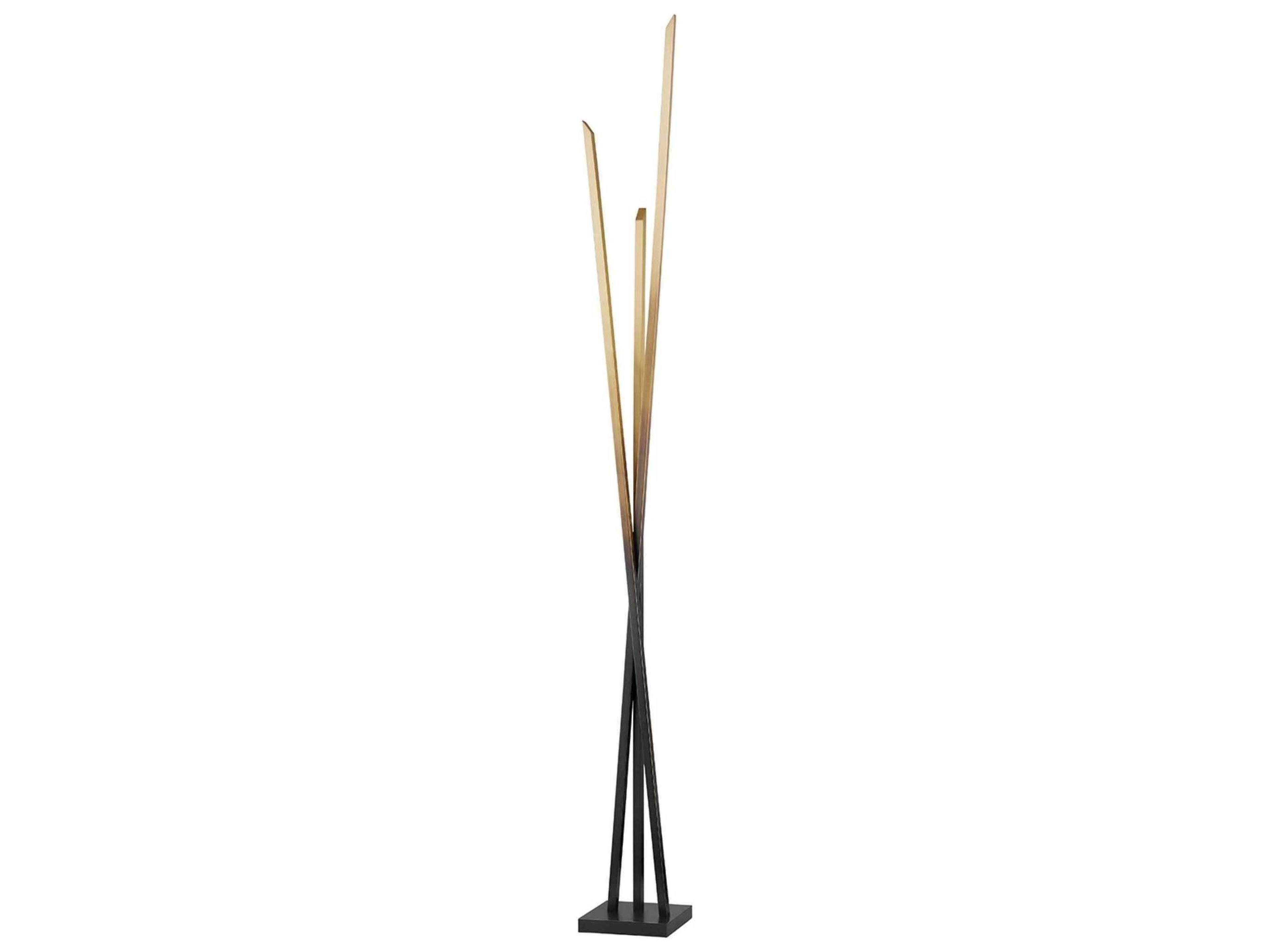 Gansevoort LED Floor Lamp in Gradient Brass Modern