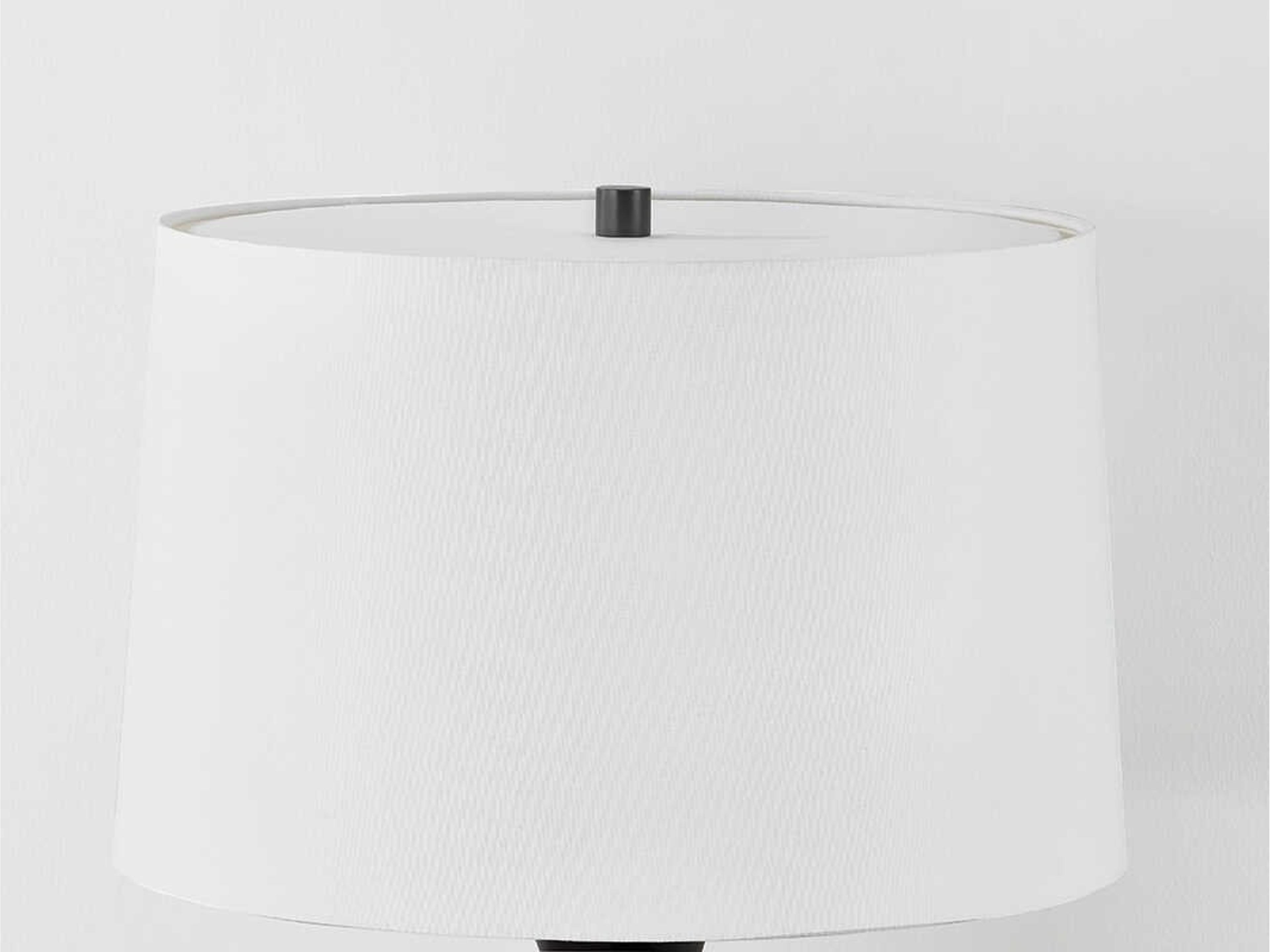 Hudson Valley Naseby White Linen Bronze Buffet Lamp