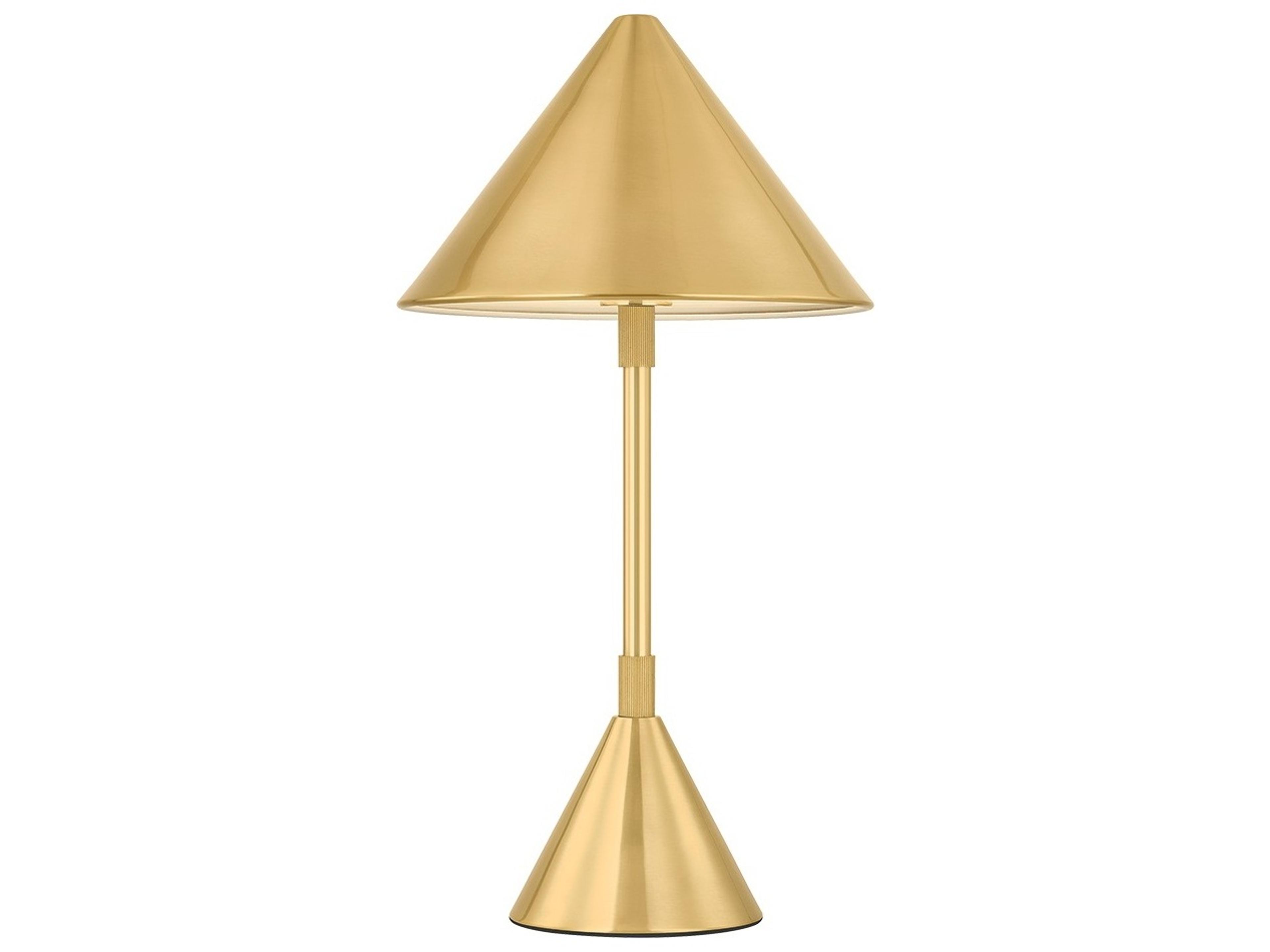 Salma Aged Brass White Acrylic Table Lamp