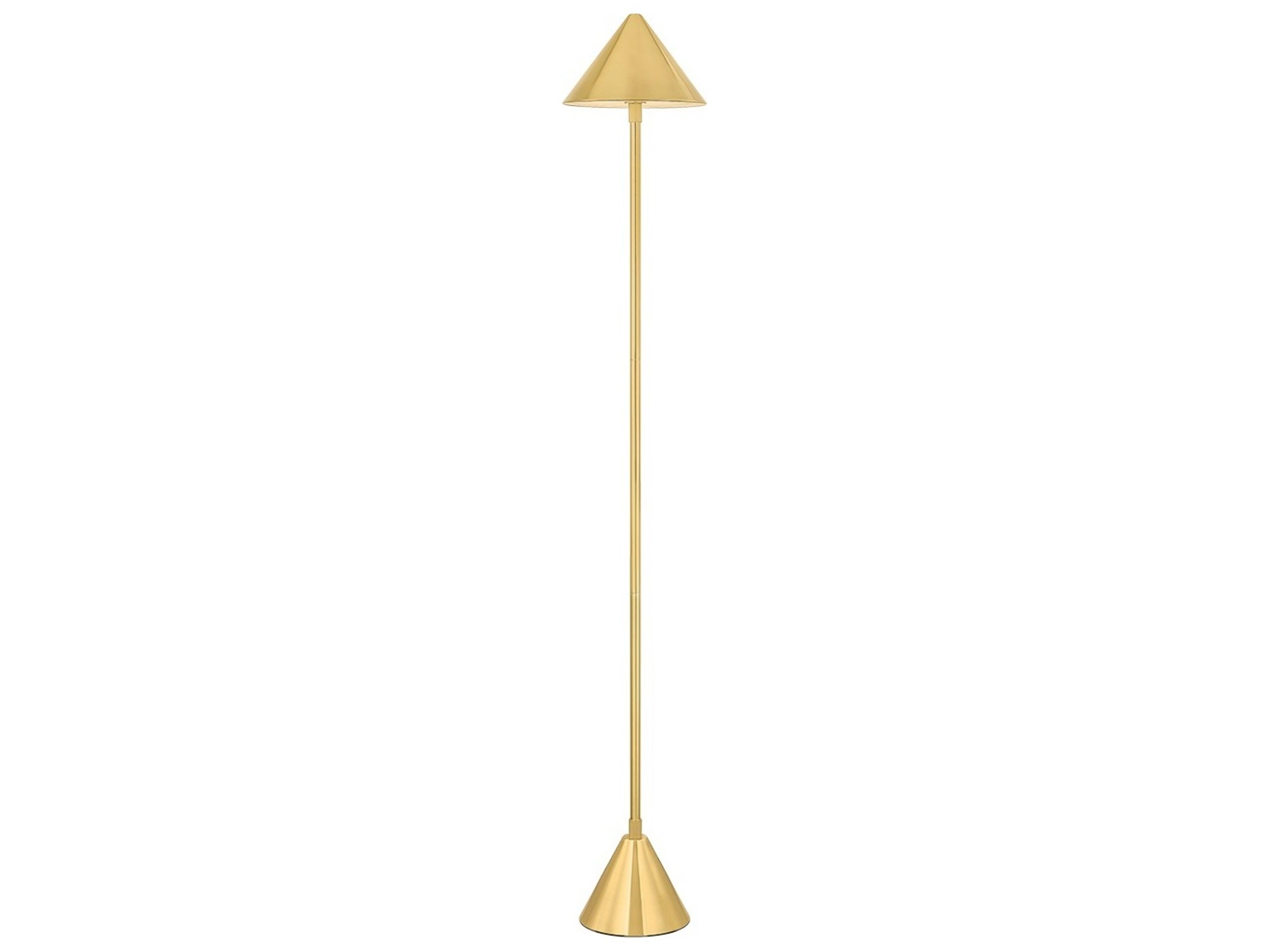 Salma Aged Brass White Acrylic Floor Lamp