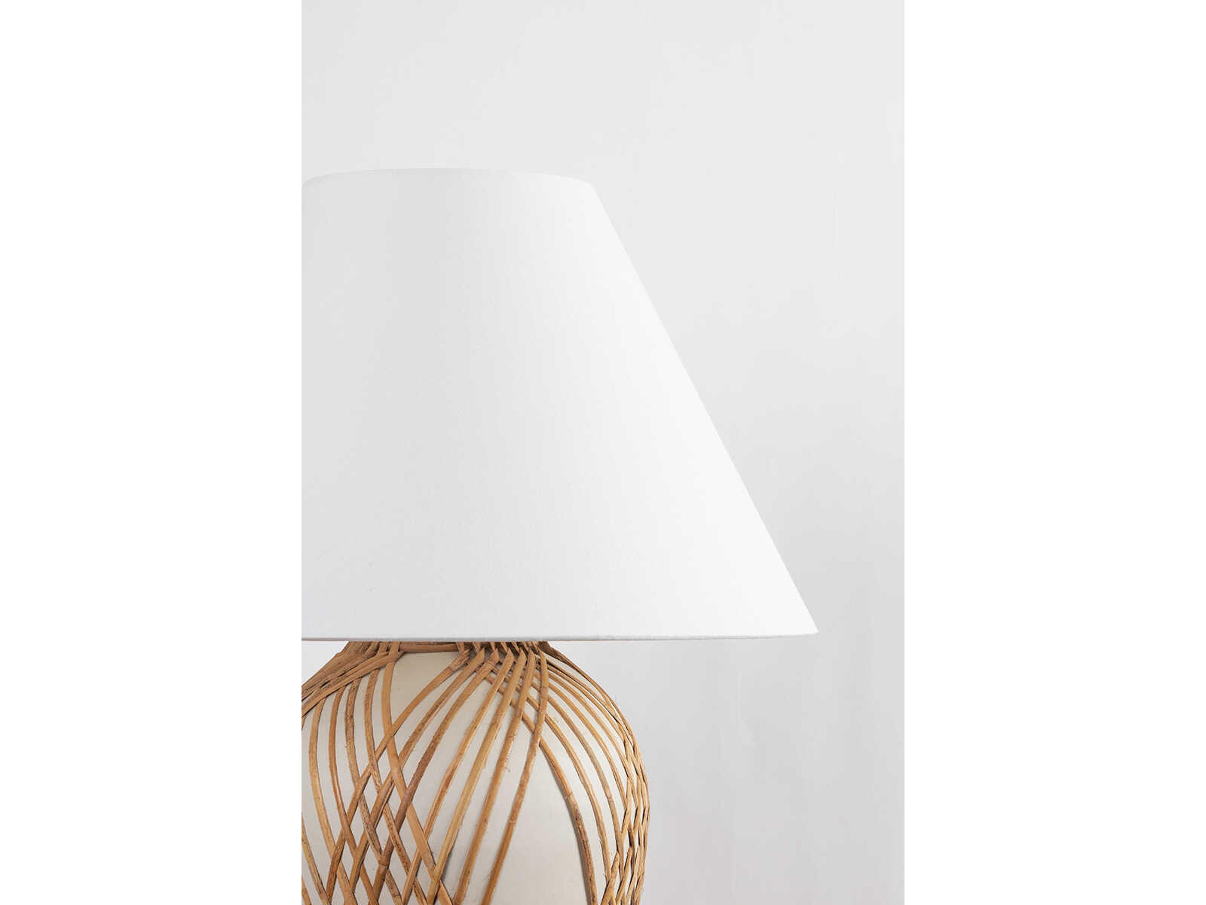 Hudson Valley Bayonne White Linen Gold Buffet Lamp