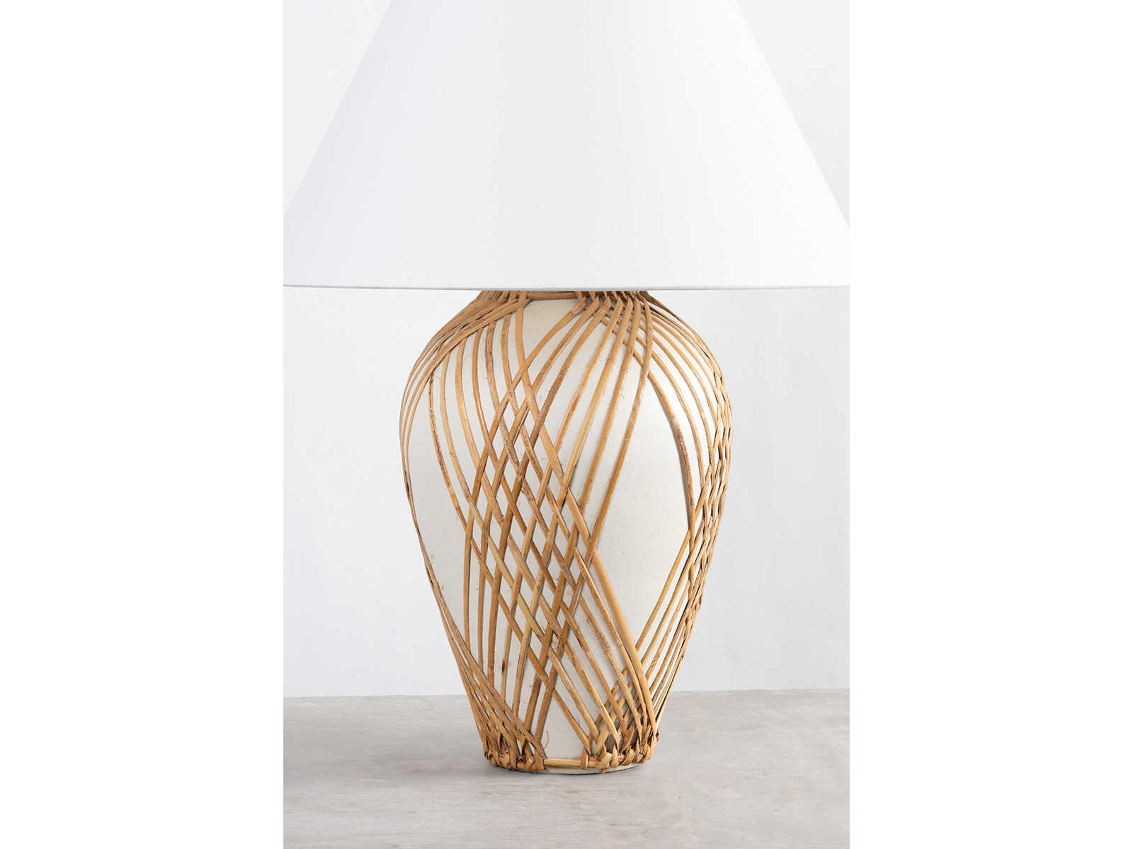 Hudson Valley Bayonne White Linen Gold Buffet Lamp