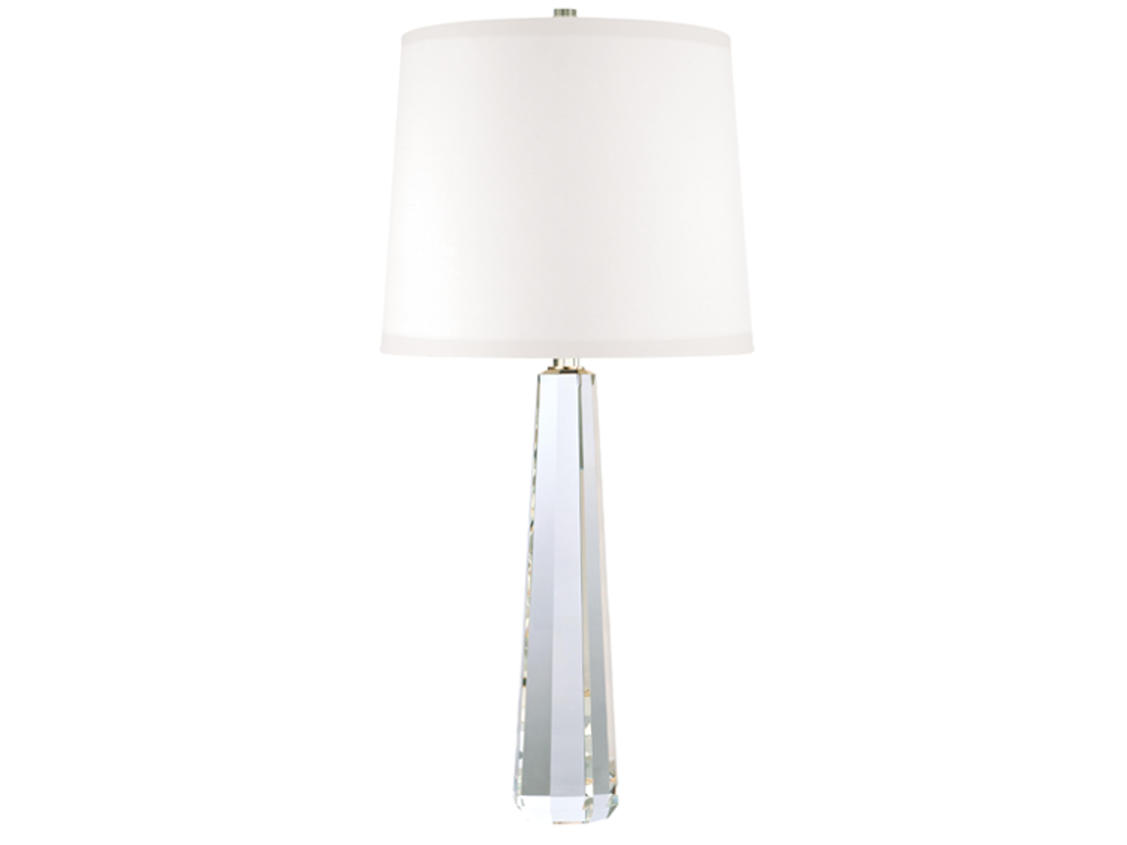 Taylor Polished Nickel Crystal Buffet Lamp