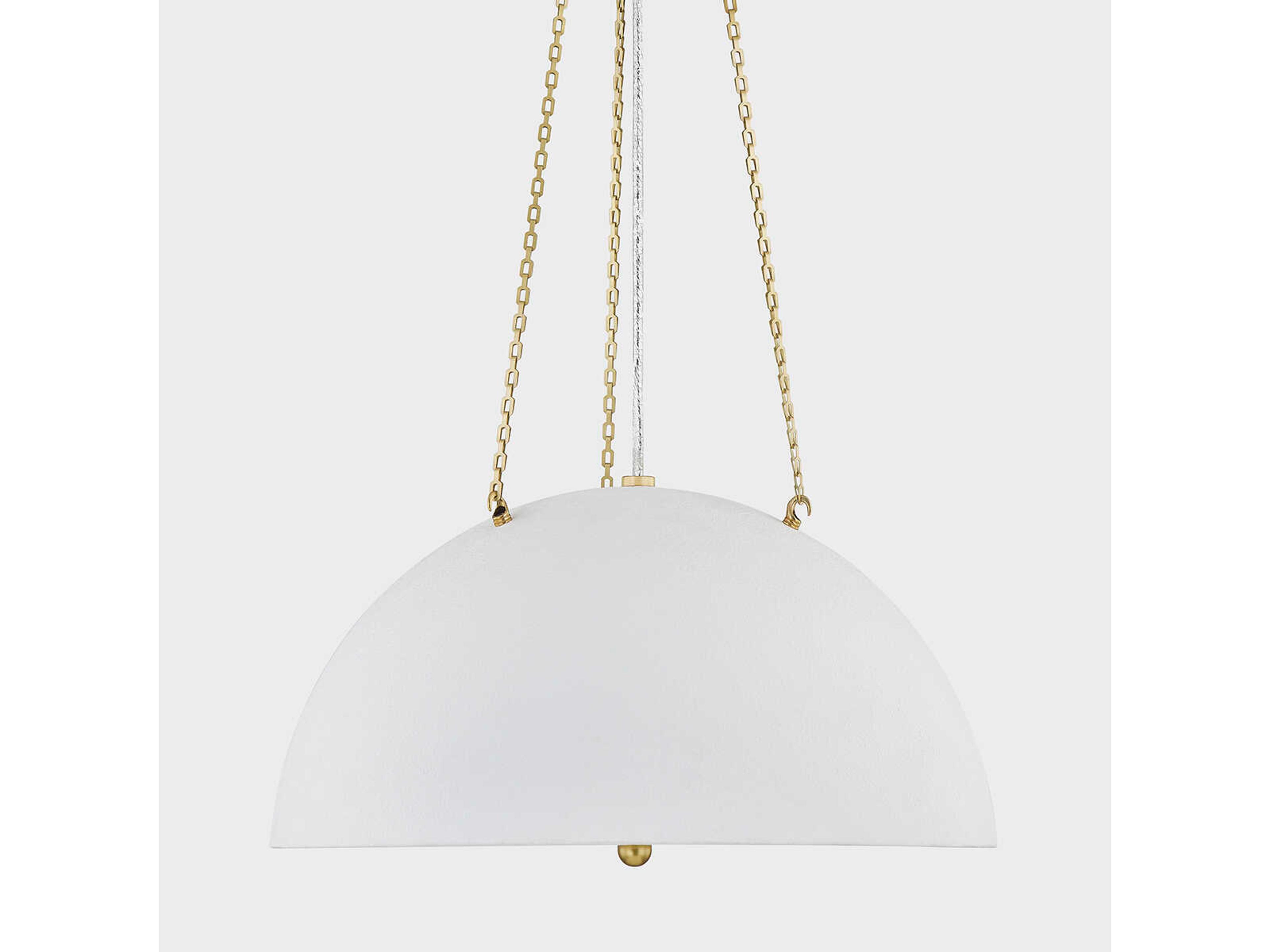 Hudson Valley Chiswick 3-Light Aged Brass Dome Pendant