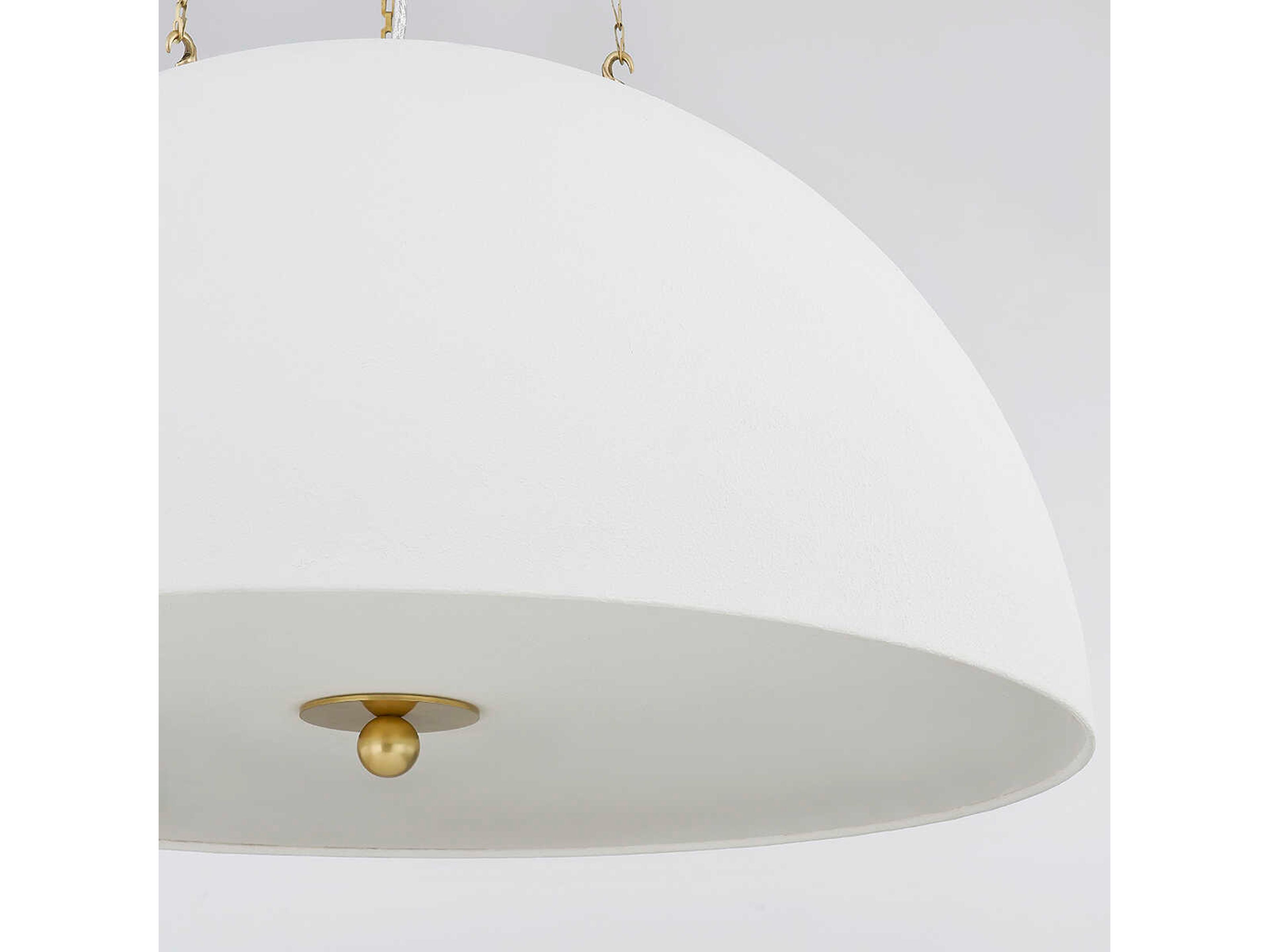 Hudson Valley Chiswick 4-Light Aged Brass Dome Pendant