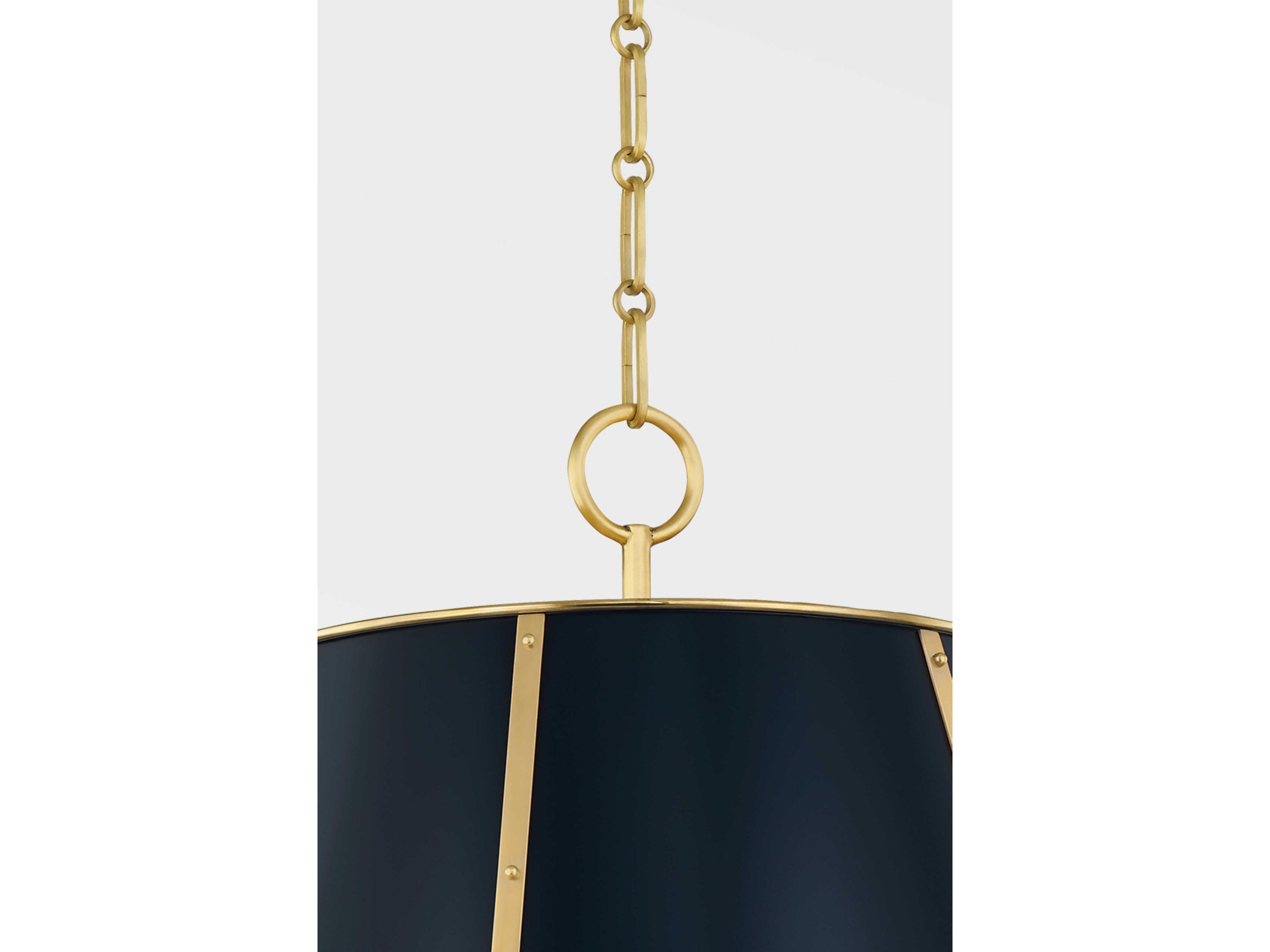 Hudson Valley Cambridge 4-Light Aged Brass darkest Blue Candelabra Empire Chandelier