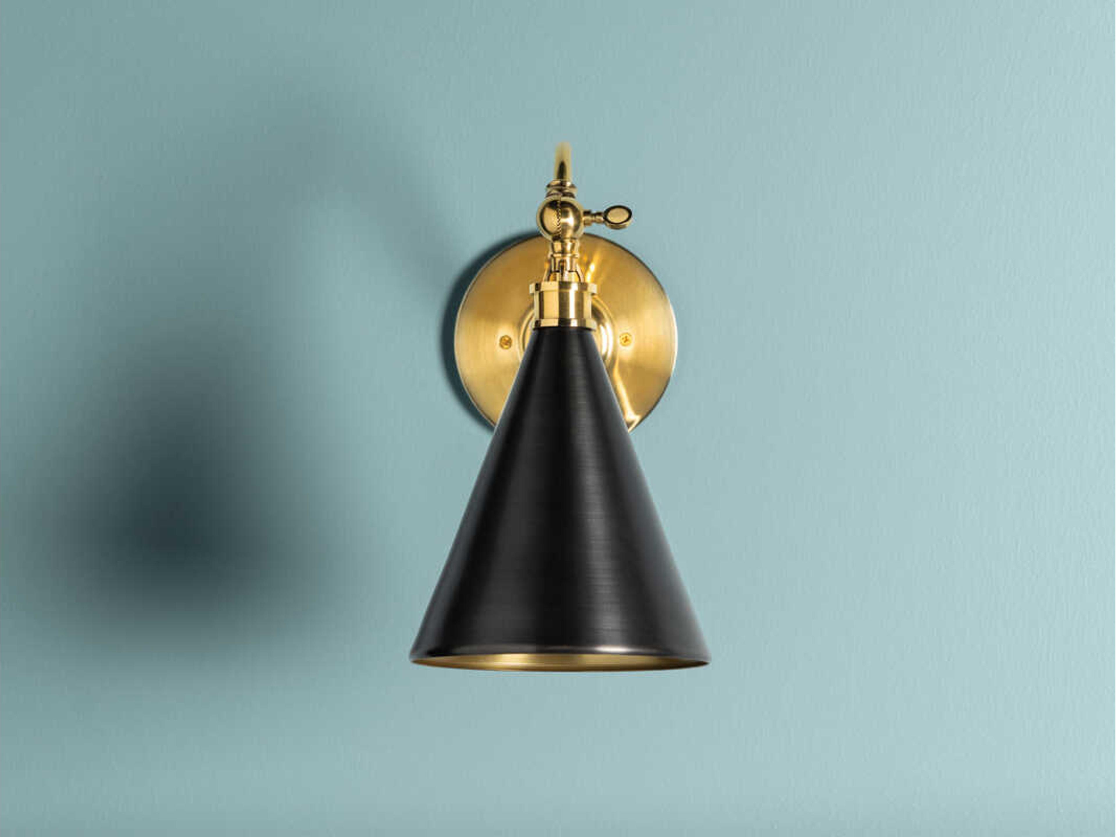 Hudson Valley Osterley 1-Light Aged Brass Antique Distressed Bronze Wall Sconce