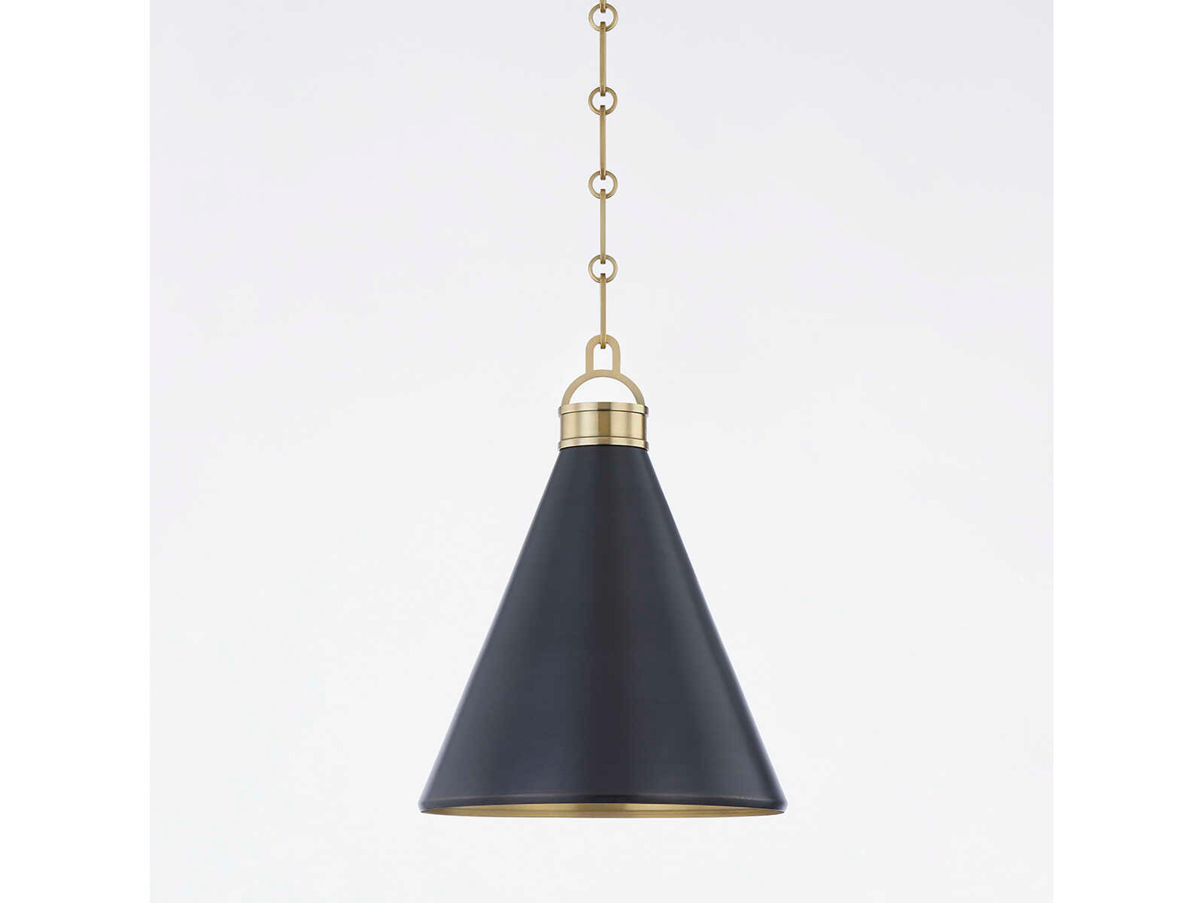 Hudson Valley Osterley 1-Light Aged Brass Antique Distressed Bronze Mini Pendant