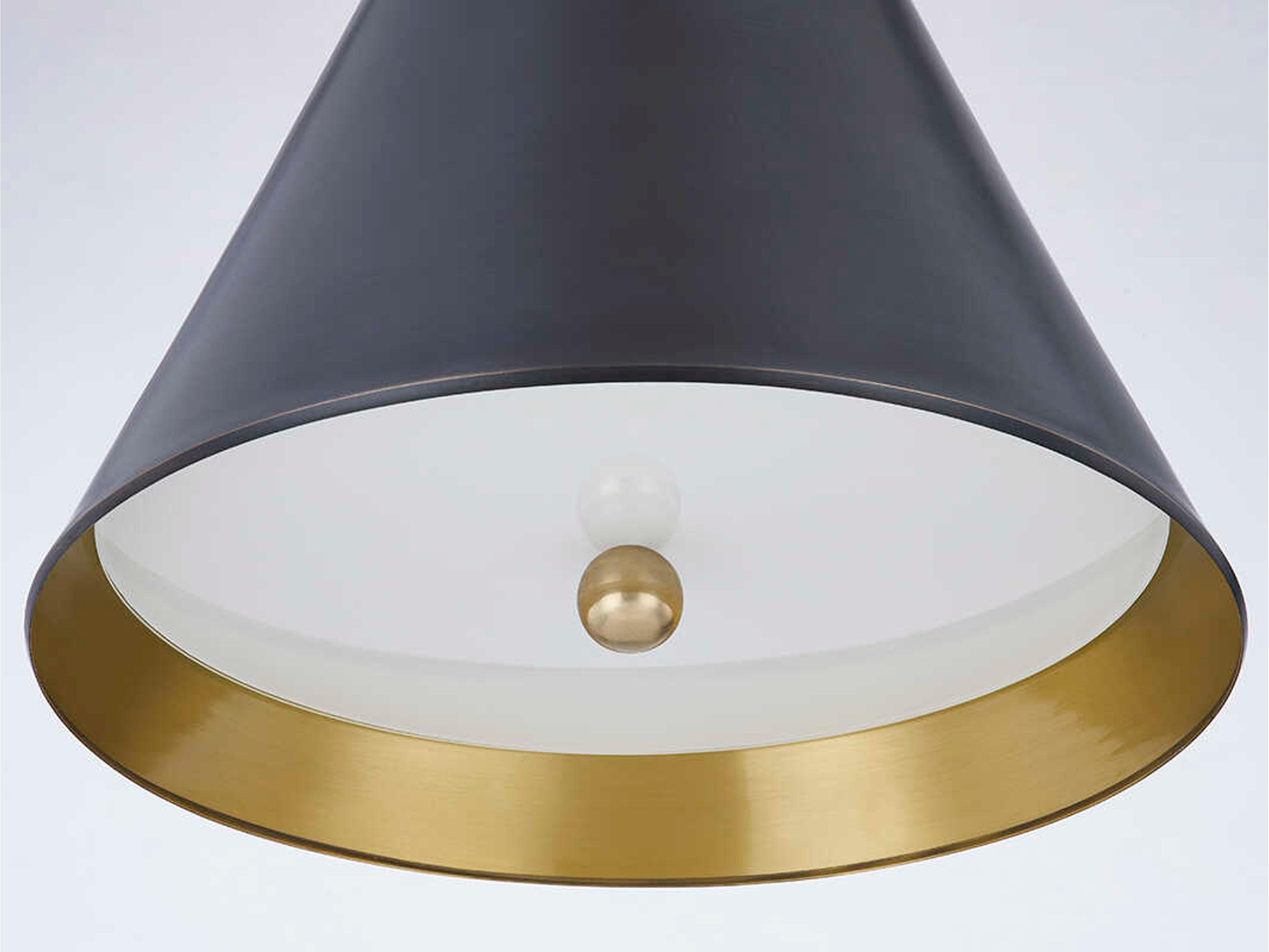 Hudson Valley Osterley 1-Light Aged Brass Antique Distressed Bronze Pendant