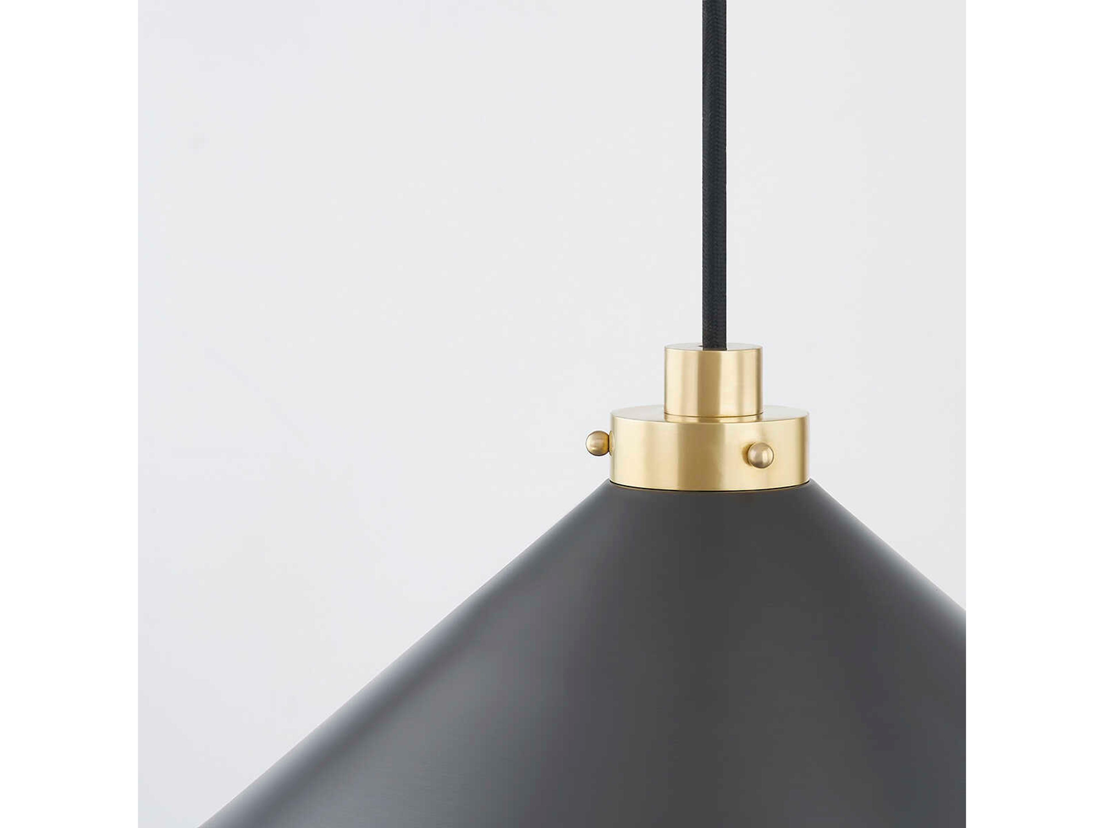 Hudson Valley Clivedon 1-Light Aged Brass Mini Pendant