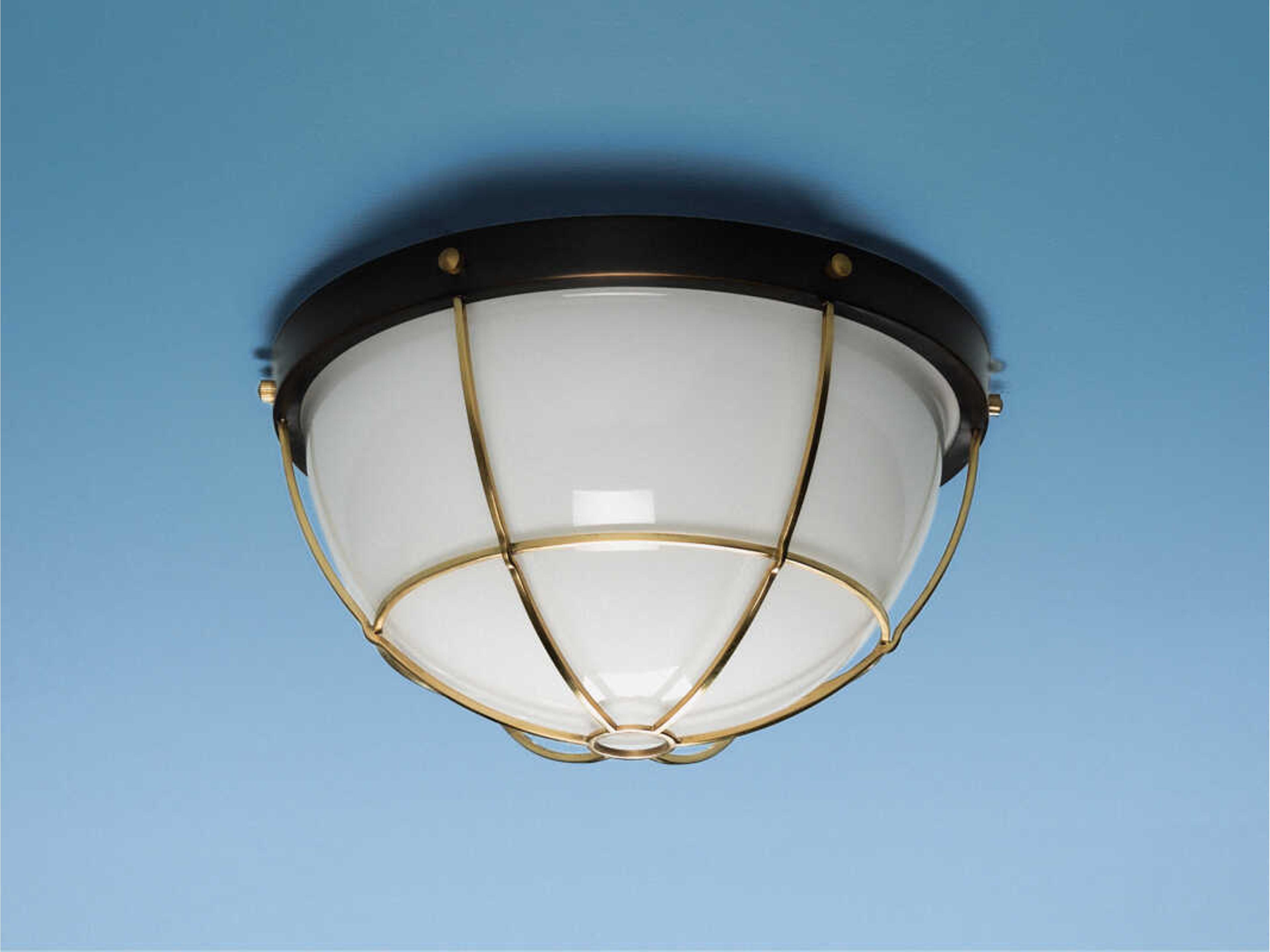 Hudson Valley Holkham 2-Light Aged Brass Black Glass Bowl Flush Mount